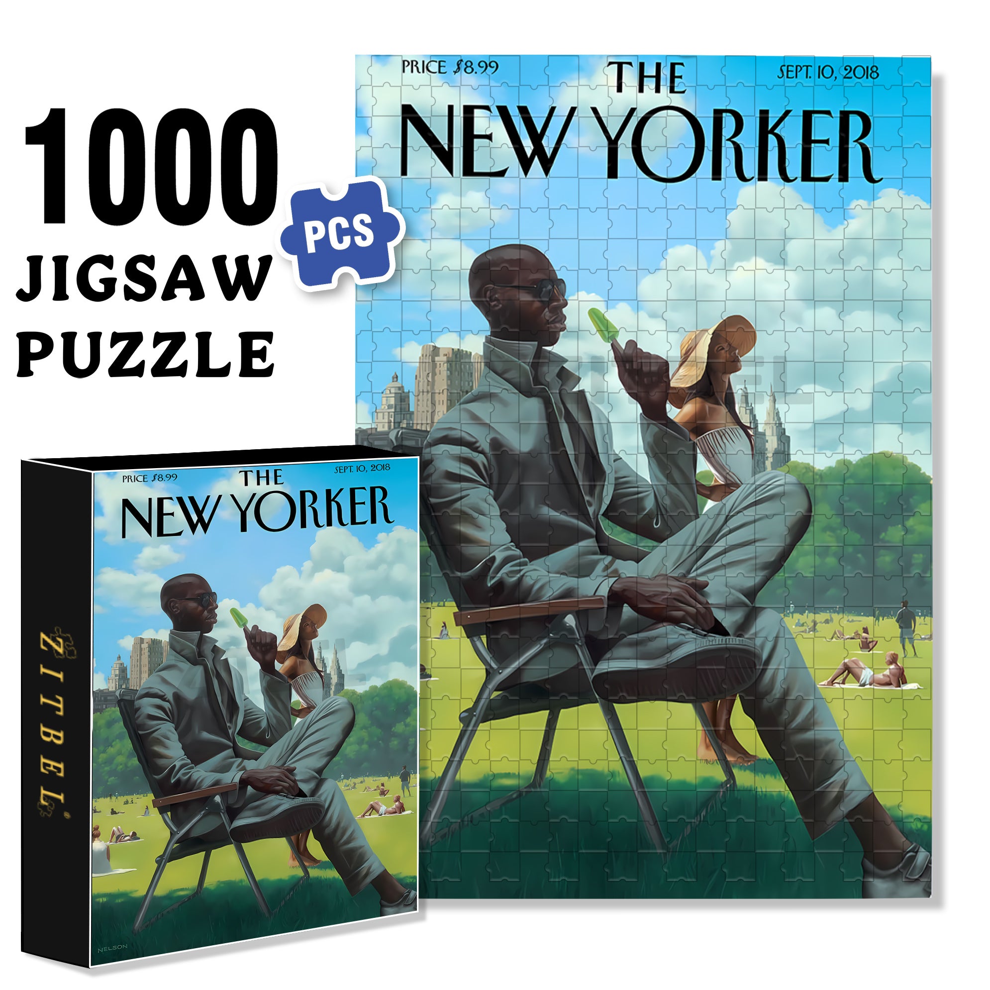 Gentleman 500pcs/1000pcs Jigsaw Puzzle, Scratch-Resistant, Interactive Family Game & Brain-Boosting DIY Decor, Perfect for Halloween, Christmas & New Year Gifts, Family Puzzle Game