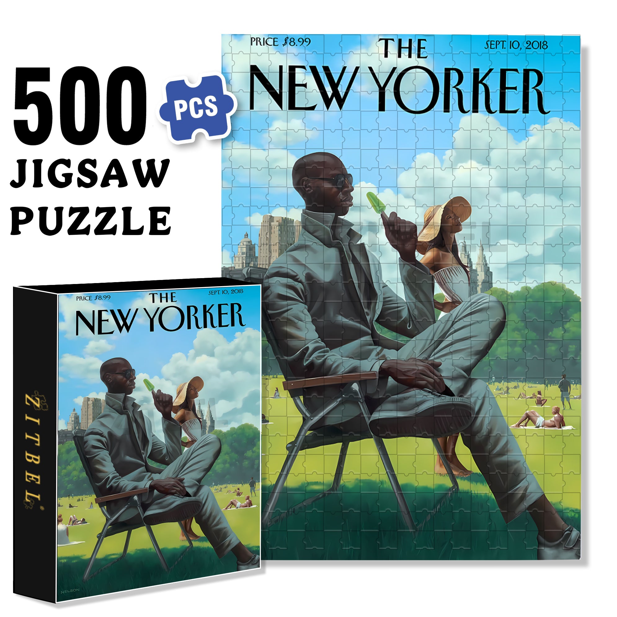 Gentleman 500pcs/1000pcs Jigsaw Puzzle, Scratch-Resistant, Interactive Family Game & Brain-Boosting DIY Decor, Perfect for Halloween, Christmas & New Year Gifts, Family Puzzle Game
