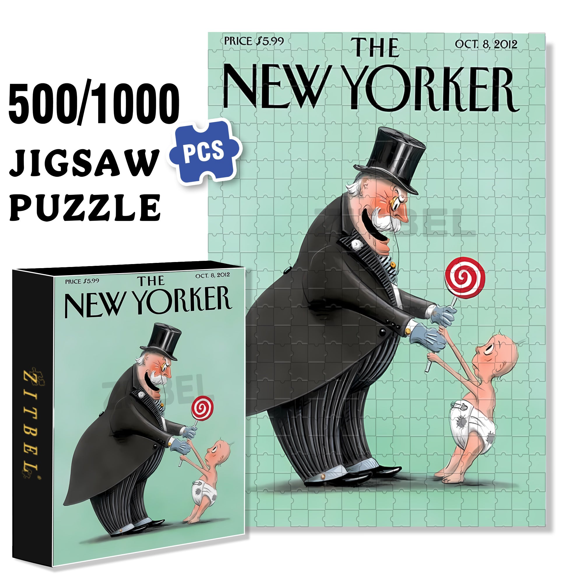 Give Me 500pcs/1000pcs Jigsaw Puzzle, Scratch-Resistant, Interactive Family Game & Brain-Boosting DIY Decor, Perfect for Halloween, Christmas & New Year Gifts, Family Puzzle Game