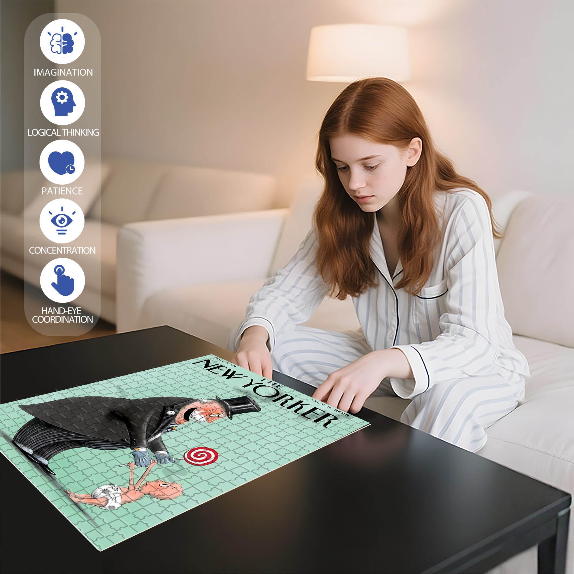 Give Me 500pcs/1000pcs Jigsaw Puzzle, Scratch-Resistant, Interactive Family Game & Brain-Boosting DIY Decor, Perfect for Halloween, Christmas & New Year Gifts, Family Puzzle Game