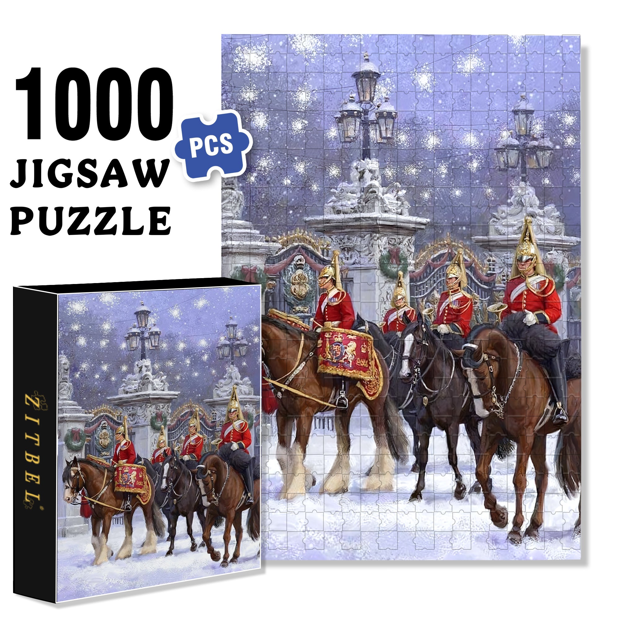 Guards 500pcs/1000pcs Jigsaw Puzzle, Scratch-Resistant, Interactive Family Game & Brain-Boosting DIY Decor, Perfect for Halloween, Christmas & New Year Gifts, Family Puzzle Game