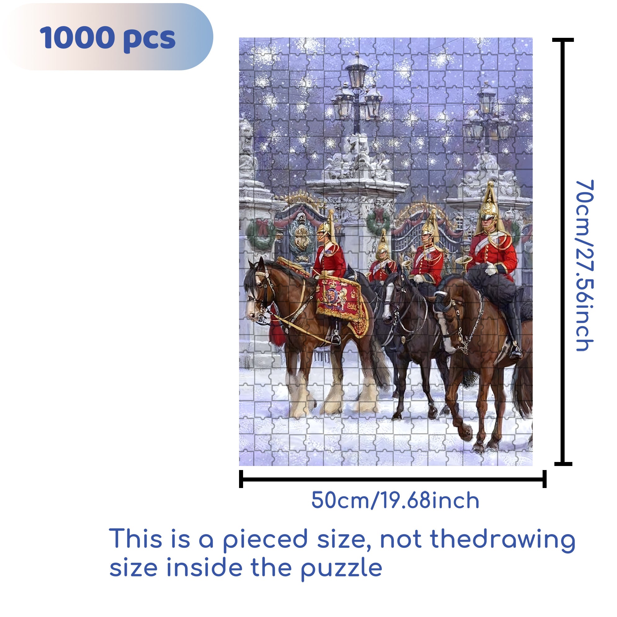 Guards 500pcs/1000pcs Jigsaw Puzzle, Scratch-Resistant, Interactive Family Game & Brain-Boosting DIY Decor, Perfect for Halloween, Christmas & New Year Gifts, Family Puzzle Game