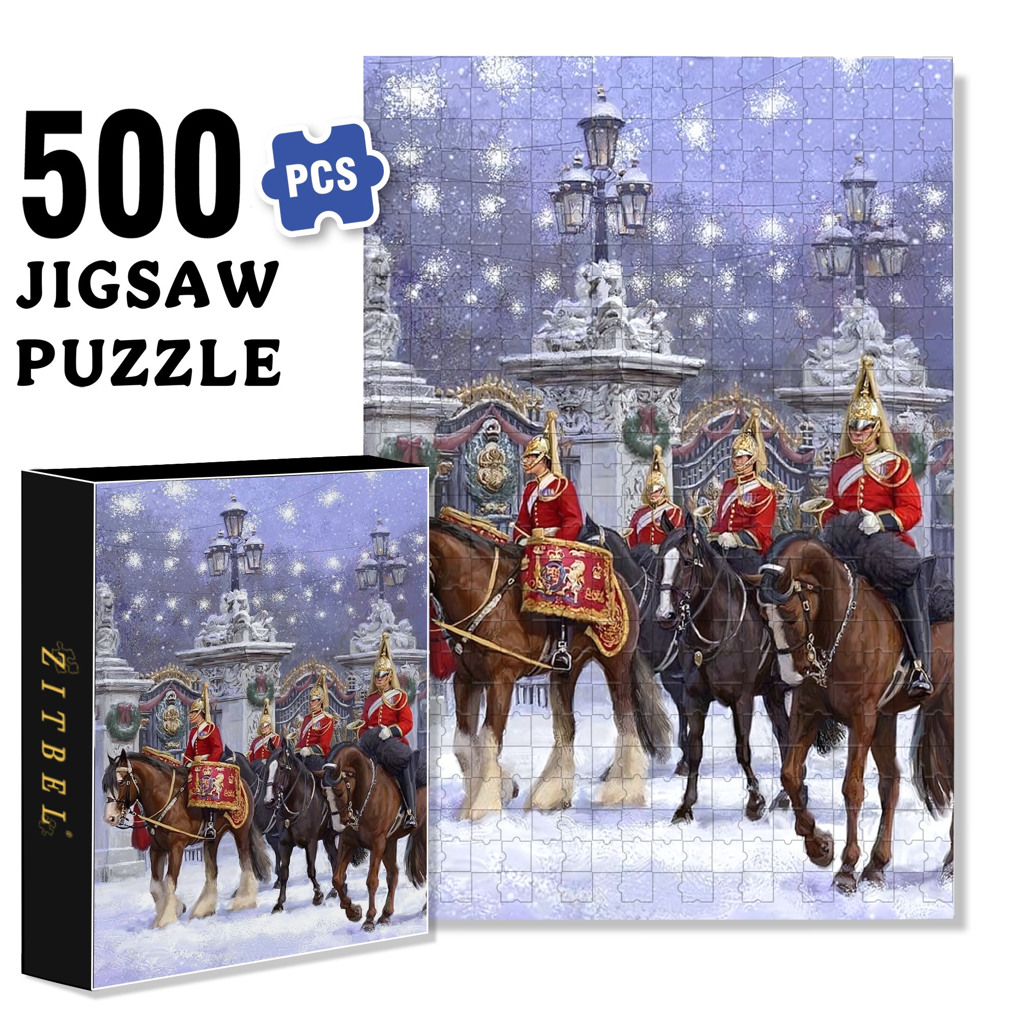 Guards 500pcs/1000pcs Jigsaw Puzzle, Scratch-Resistant, Interactive Family Game & Brain-Boosting DIY Decor, Perfect for Halloween, Christmas & New Year Gifts, Family Puzzle Game