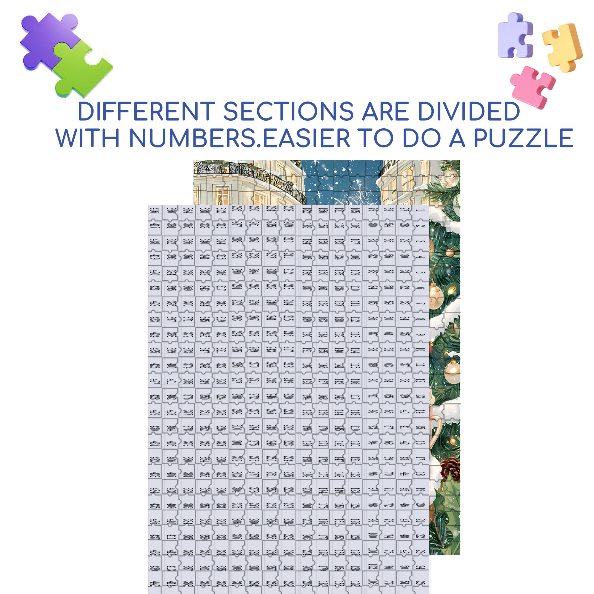 Hot Coffee 500pcs/1000pcs Jigsaw Puzzle, Scratch-Resistant, Interactive Family Game & Brain-Boosting DIY Decor, Perfect for Halloween, Christmas & New Year Gifts, Family Puzzle Game