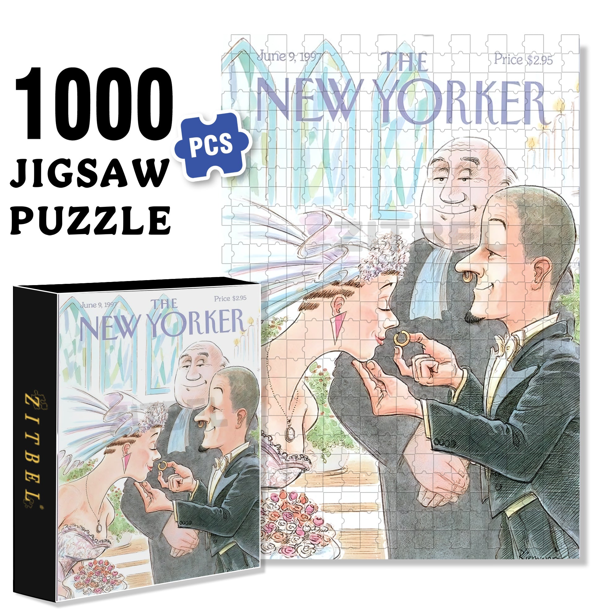 I Do 500pcs/1000pcs Jigsaw Puzzle, Scratch-Resistant, Interactive Family Game & Brain-Boosting DIY Decor, Perfect for Halloween, Christmas & New Year Gifts, Family Puzzle Game