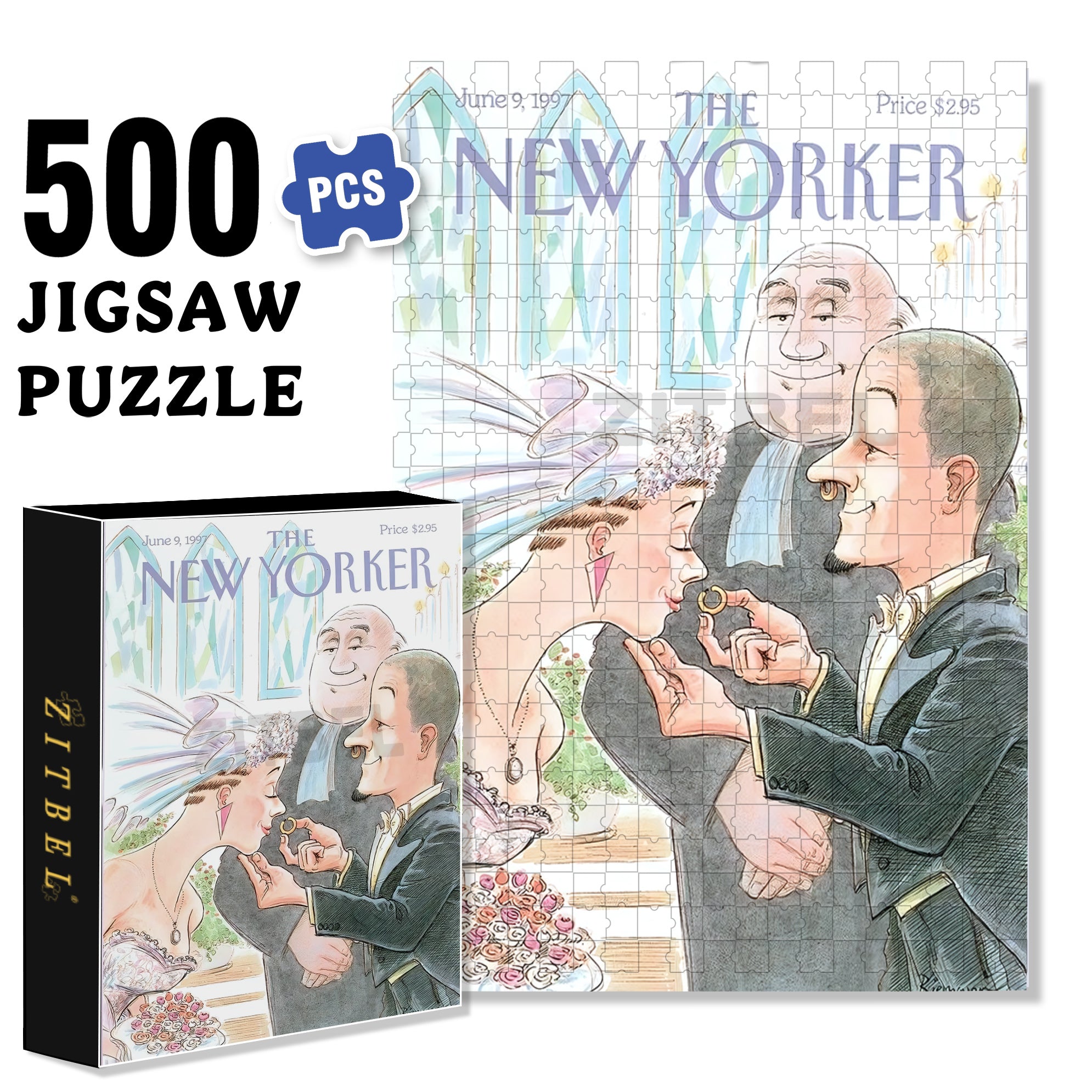 I Do 500pcs/1000pcs Jigsaw Puzzle, Scratch-Resistant, Interactive Family Game & Brain-Boosting DIY Decor, Perfect for Halloween, Christmas & New Year Gifts, Family Puzzle Game