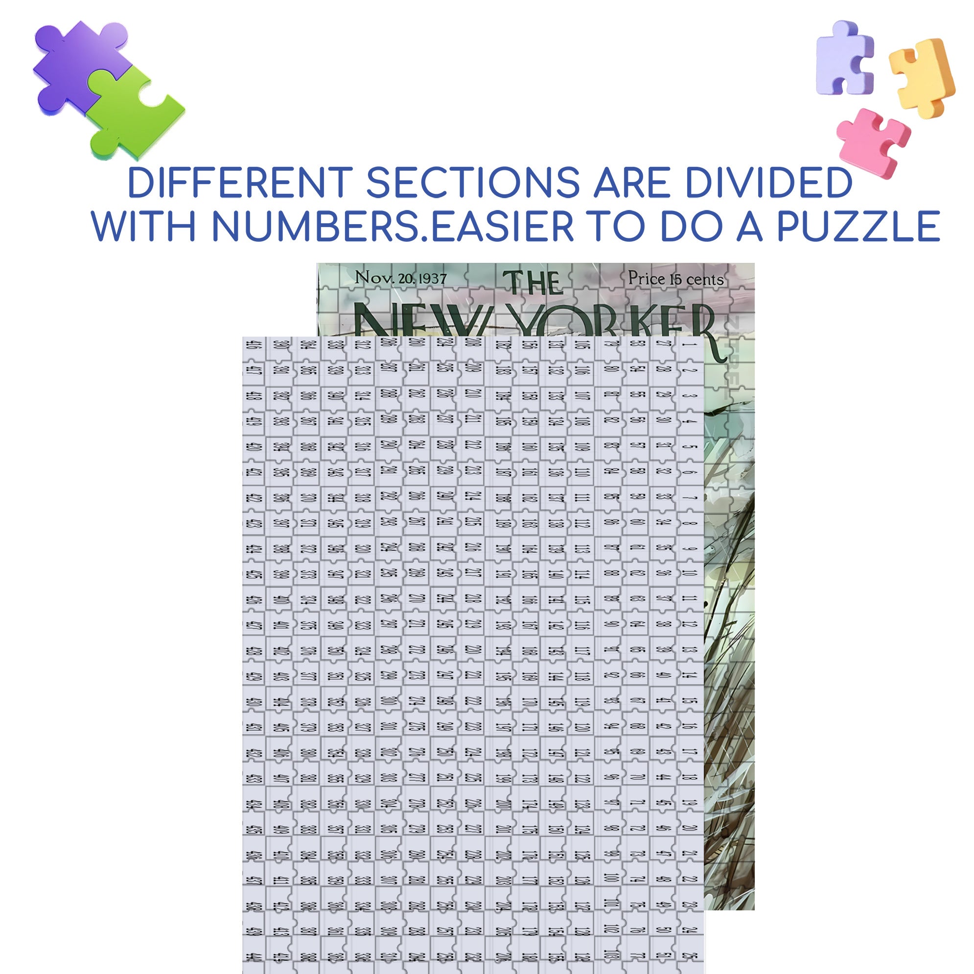 In The Newspaper 500pcs/1000pcs Jigsaw Puzzle, Scratch-Resistant, Interactive Family Game & Brain-Boosting DIY Decor, Perfect for Halloween, Christmas & New Year Gifts, Family Puzzle Game