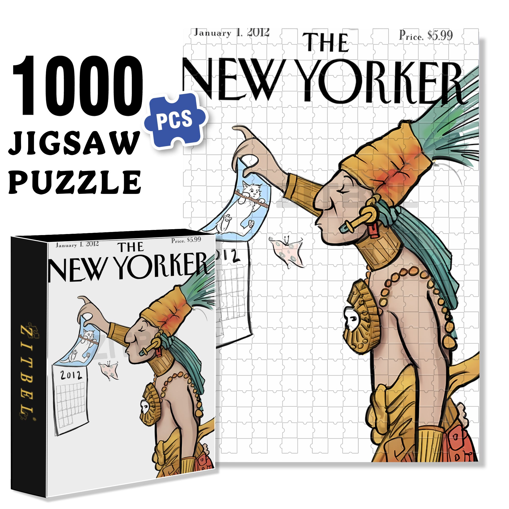 Lift It Up 500pcs/1000pcs Jigsaw Puzzle, Scratch-Resistant, Interactive Family Game & Brain-Boosting DIY Decor, Perfect for Halloween, Christmas & New Year Gifts, Family Puzzle Game