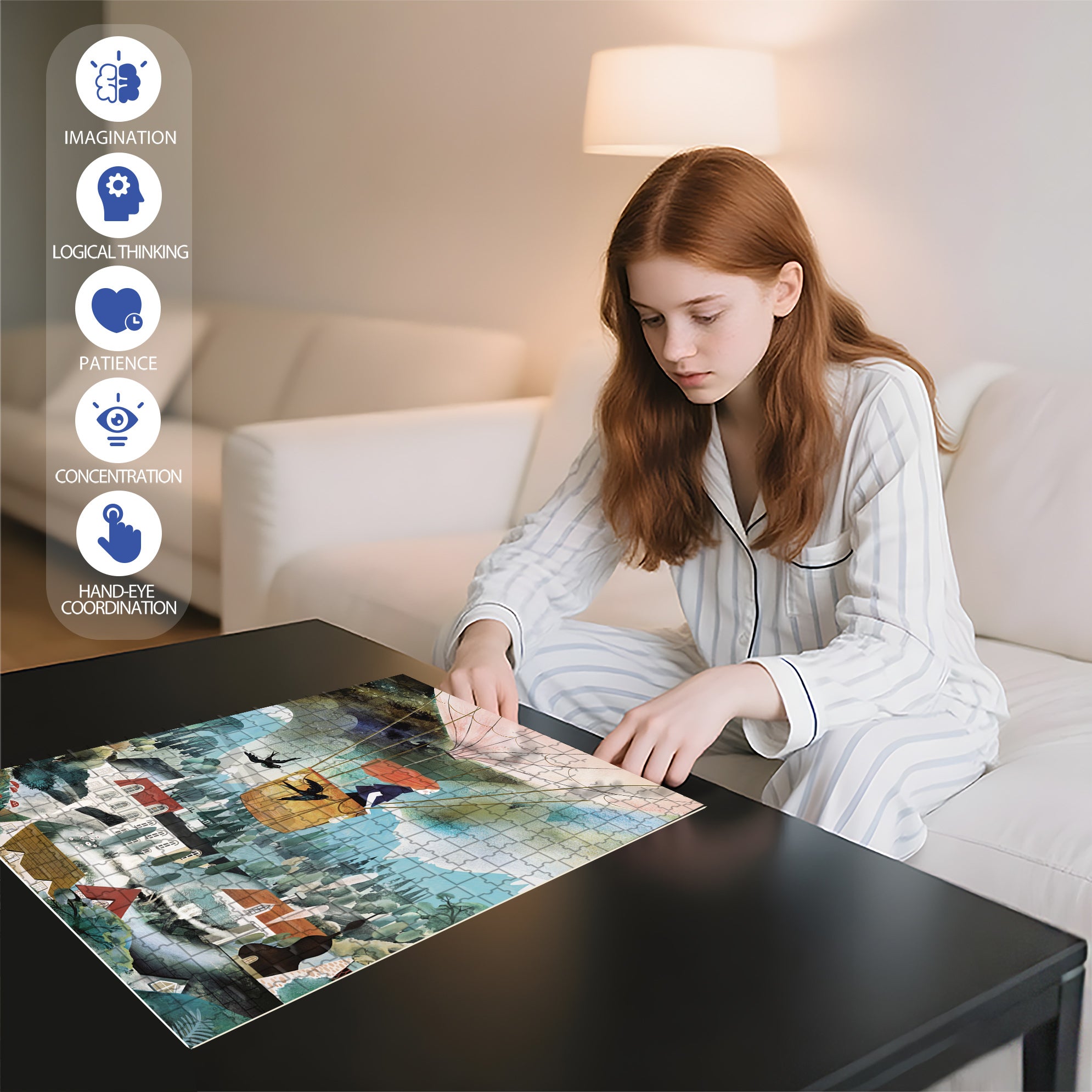 On a Voyage 500pcs/1000pcs Jigsaw Puzzle, Scratch-Resistant, Interactive Family Game & Brain-Boosting DIY Decor, Perfect for Halloween, Christmas & New Year Gifts, Family Puzzle Game