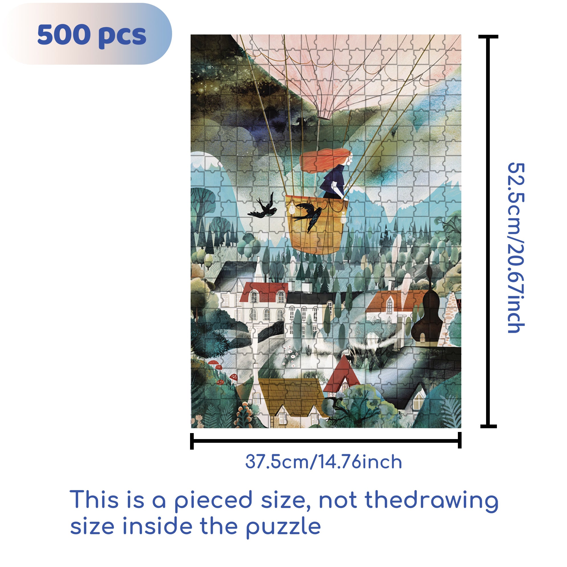 On a Voyage 500pcs/1000pcs Jigsaw Puzzle, Scratch-Resistant, Interactive Family Game & Brain-Boosting DIY Decor, Perfect for Halloween, Christmas & New Year Gifts, Family Puzzle Game