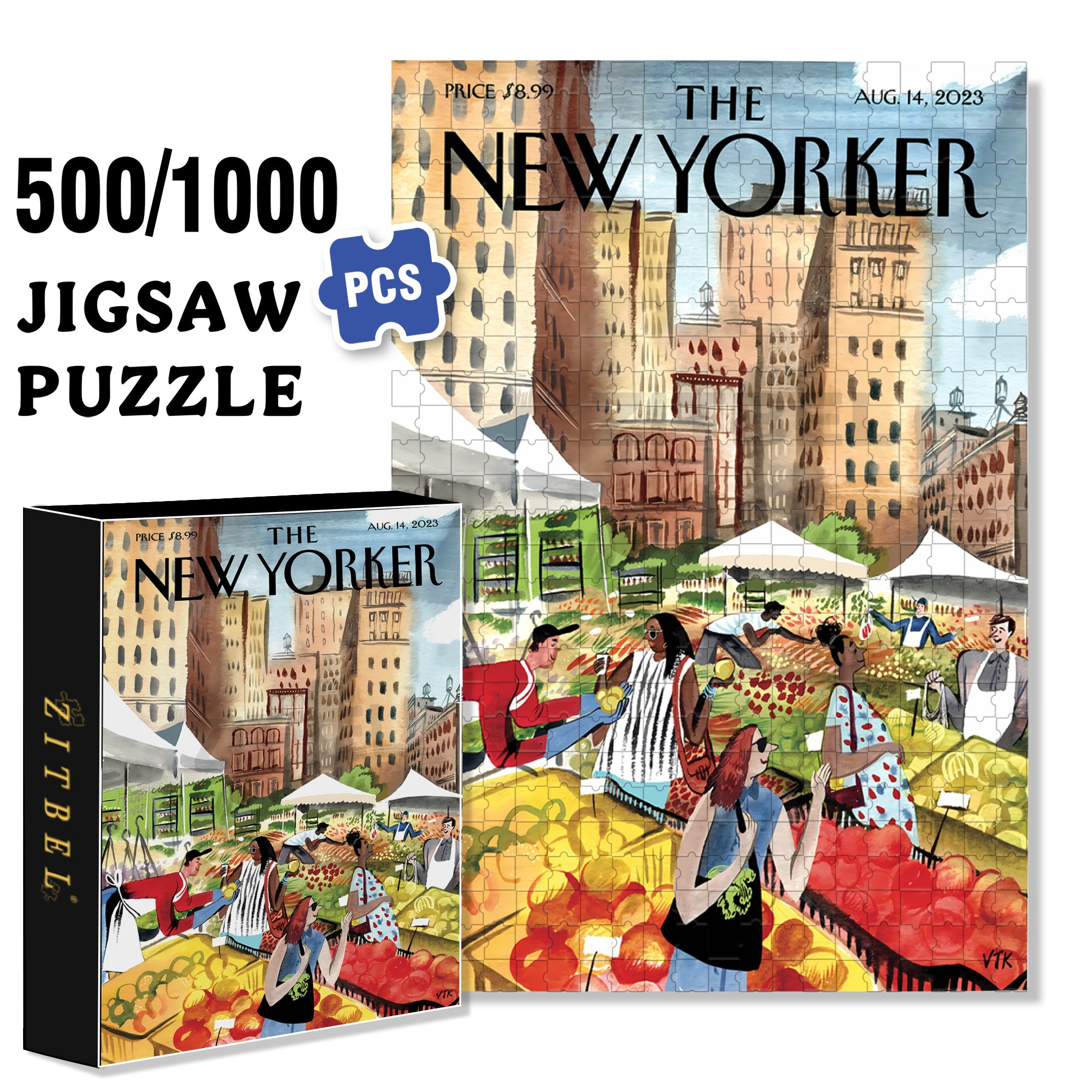 Peak Season 500pcs/1000pcs Jigsaw Puzzle, Scratch-Resistant, Interactive Family Game & Brain-Boosting DIY Decor, Perfect for Halloween, Christmas & New Year Gifts, Family Puzzle Game