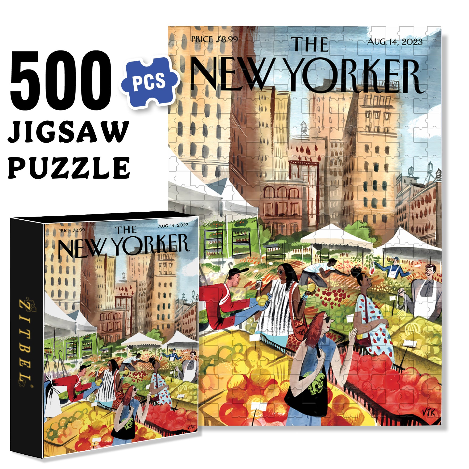 Peak Season 500pcs/1000pcs Jigsaw Puzzle, Scratch-Resistant, Interactive Family Game & Brain-Boosting DIY Decor, Perfect for Halloween, Christmas & New Year Gifts, Family Puzzle Game