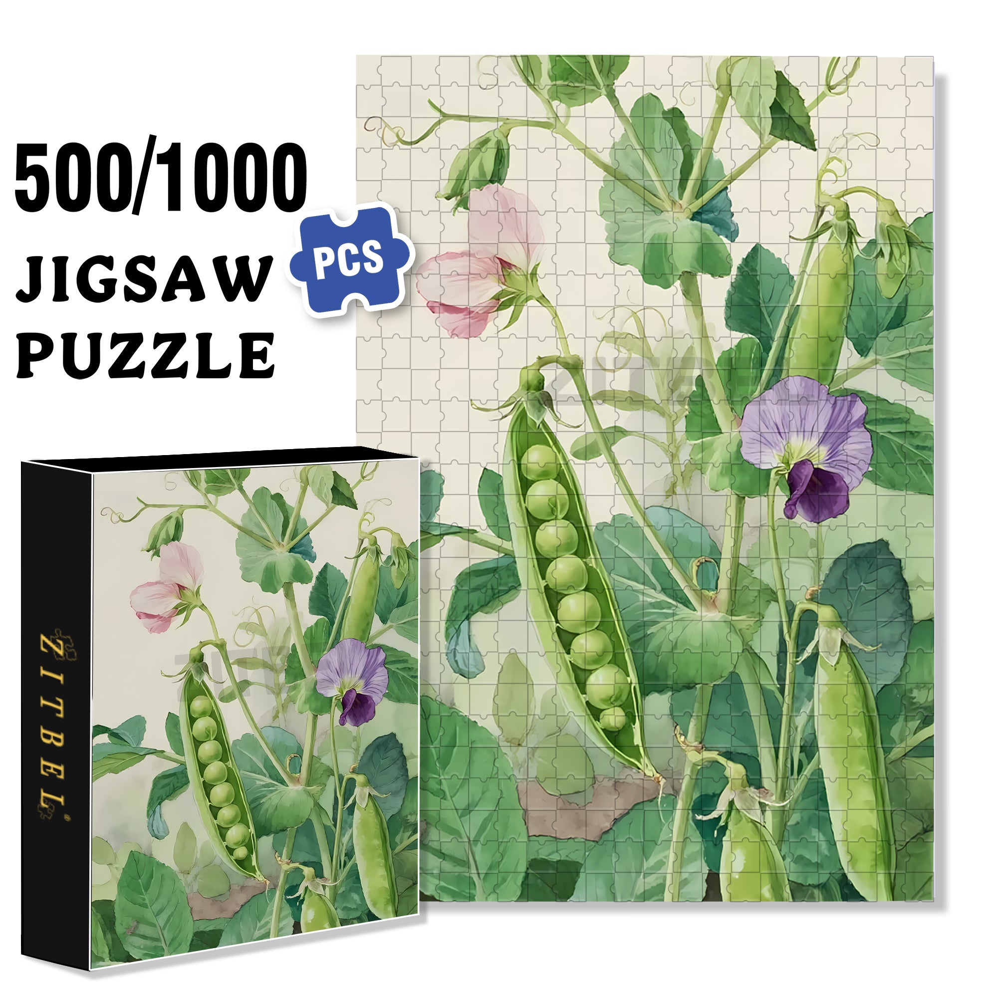 Pod 500pcs/1000pcs Jigsaw Puzzle, Scratch-Resistant, Interactive Family Game & Brain-Boosting DIY Decor, Perfect for Halloween, Christmas & New Year Gifts, Family Puzzle Game