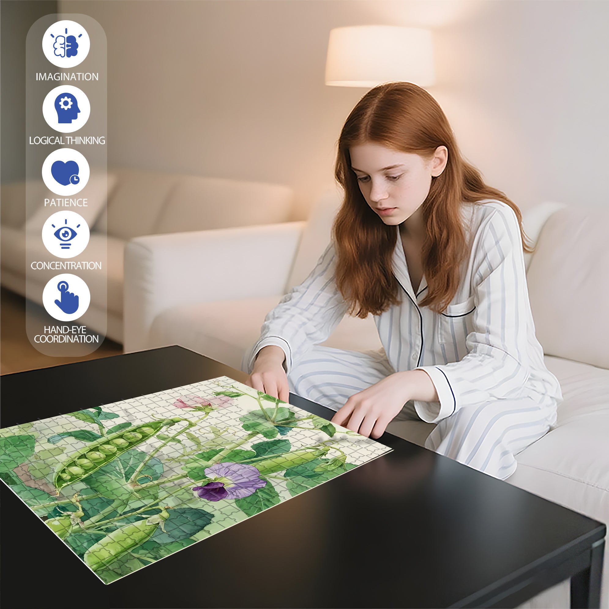 Pod 500pcs/1000pcs Jigsaw Puzzle, Scratch-Resistant, Interactive Family Game & Brain-Boosting DIY Decor, Perfect for Halloween, Christmas & New Year Gifts, Family Puzzle Game