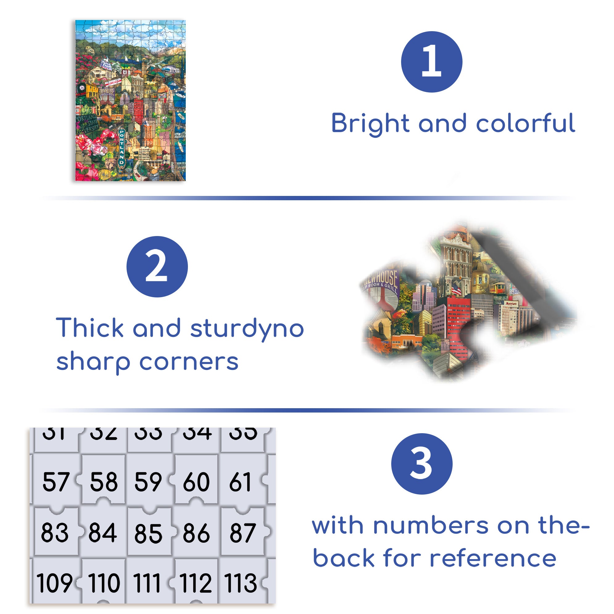 Portland Cityscape  500pcs/1000pcs Jigsaw Puzzle, Scratch-Resistant, Interactive Family Game & Brain-Boosting DIY Decor, Perfect for Halloween, Christmas & New Year Gifts, Family Puzzle Game