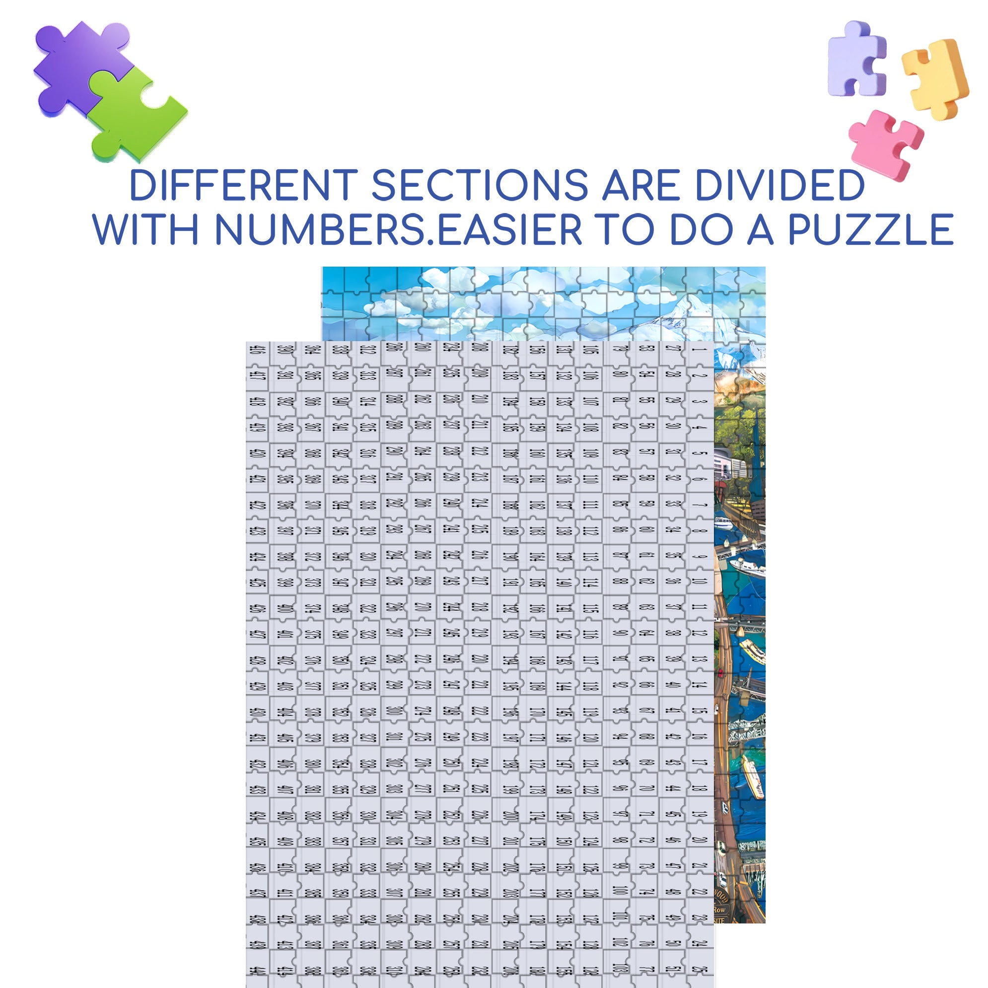 Portland Cityscape  500pcs/1000pcs Jigsaw Puzzle, Scratch-Resistant, Interactive Family Game & Brain-Boosting DIY Decor, Perfect for Halloween, Christmas & New Year Gifts, Family Puzzle Game