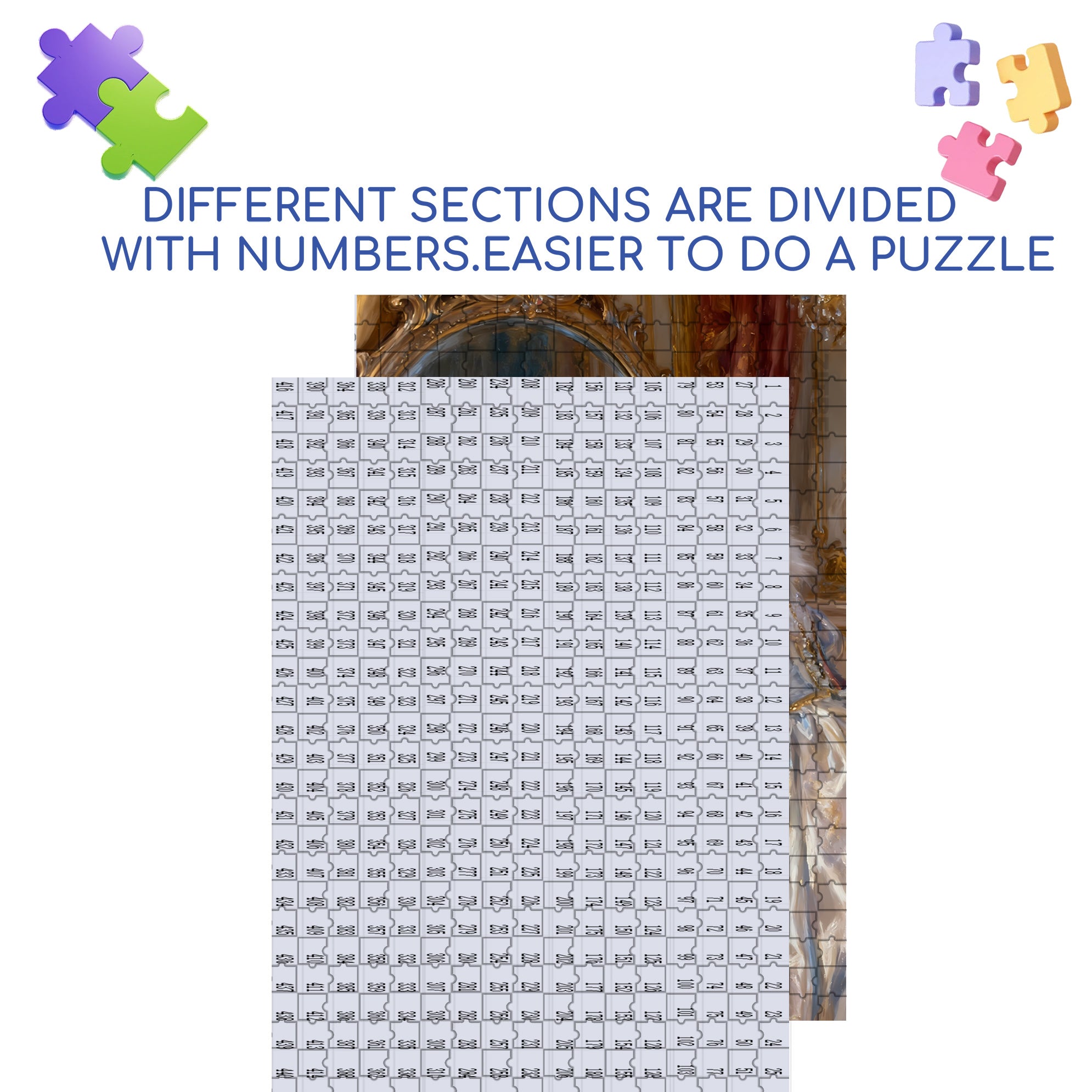 Princess In The Mirror 500pcs/1000pcs Jigsaw Puzzle, Scratch-Resistant, Interactive Family Game & Brain-Boosting DIY Decor, Perfect for Halloween, Christmas & New Year Gifts, Family Puzzle Game