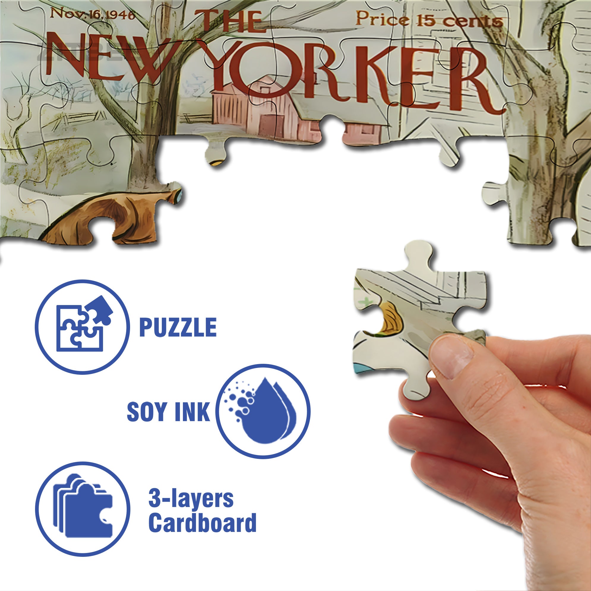 Sawing Wood 500pcs/1000pcs Jigsaw Puzzle, Scratch-Resistant, Interactive Family Game & Brain-Boosting DIY Decor, Perfect for Halloween, Christmas & New Year Gifts, Family Puzzle Game