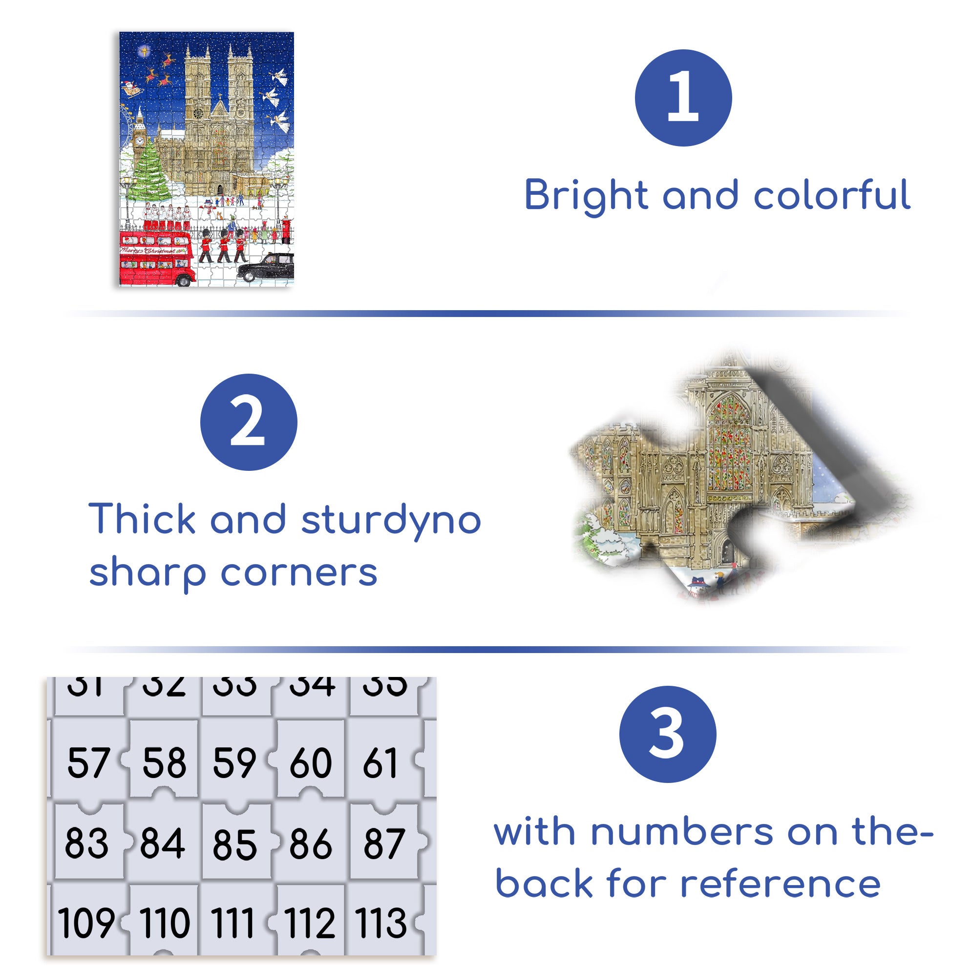 Snowy London 500pcs/1000pcs Jigsaw Puzzle, Scratch-Resistant, Interactive Family Game & Brain-Boosting DIY Decor, Perfect for Halloween, Christmas & New Year Gifts, Family Puzzle Game
