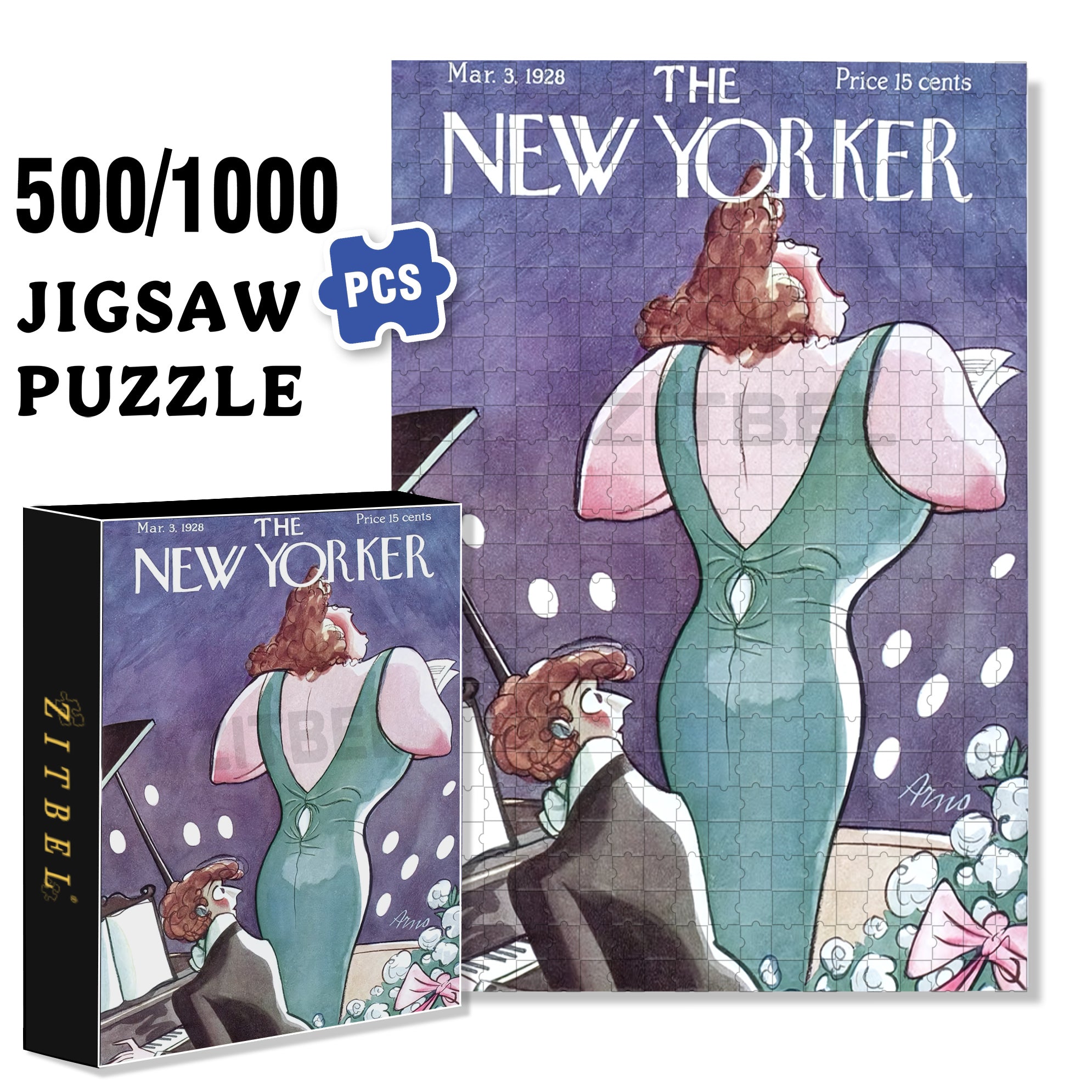 Soprano 500pcs/1000pcs Jigsaw Puzzle, Scratch-Resistant, Interactive Family Game & Brain-Boosting DIY Decor, Perfect for Halloween, Christmas & New Year Gifts, Family Puzzle Game
