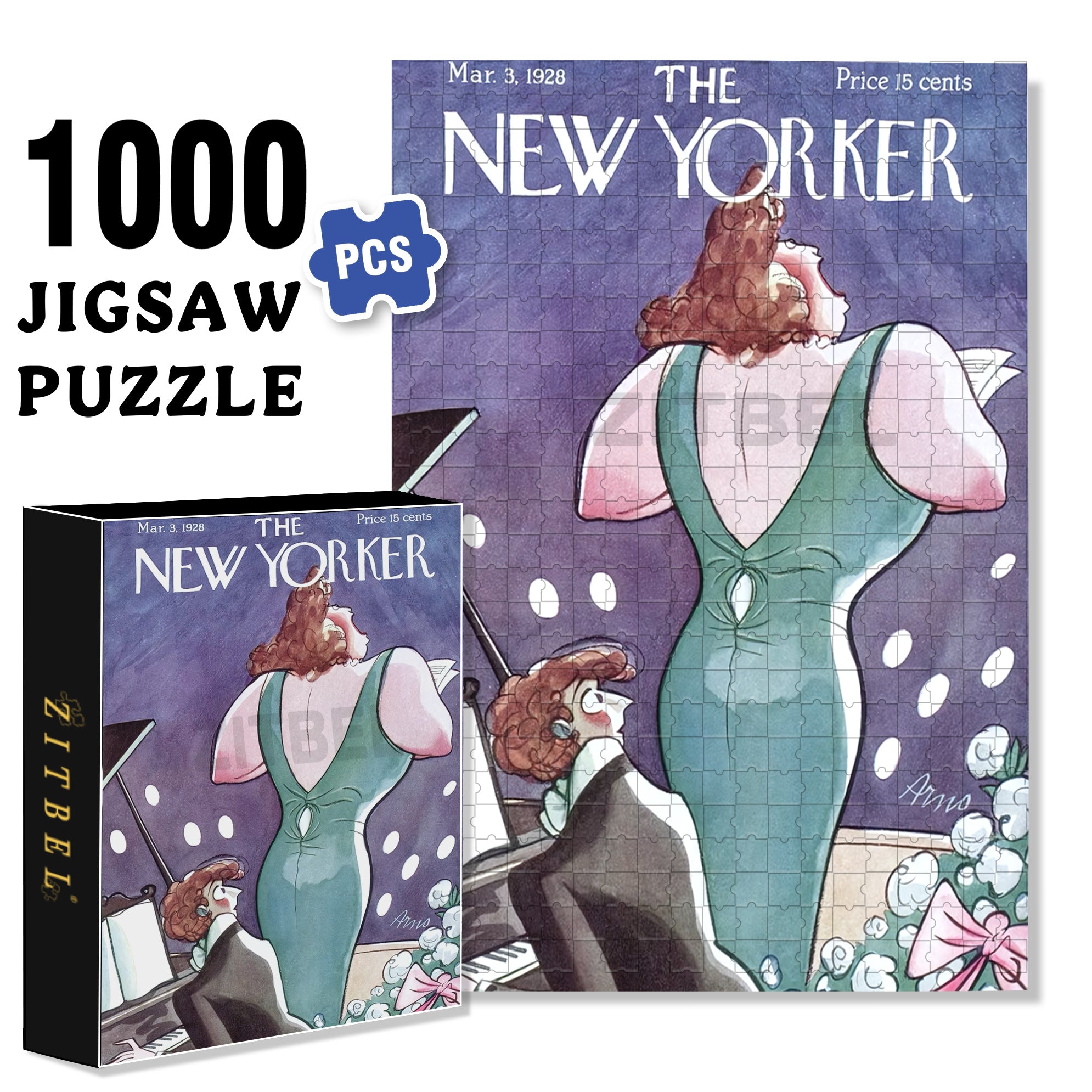Soprano 500pcs/1000pcs Jigsaw Puzzle, Scratch-Resistant, Interactive Family Game & Brain-Boosting DIY Decor, Perfect for Halloween, Christmas & New Year Gifts, Family Puzzle Game