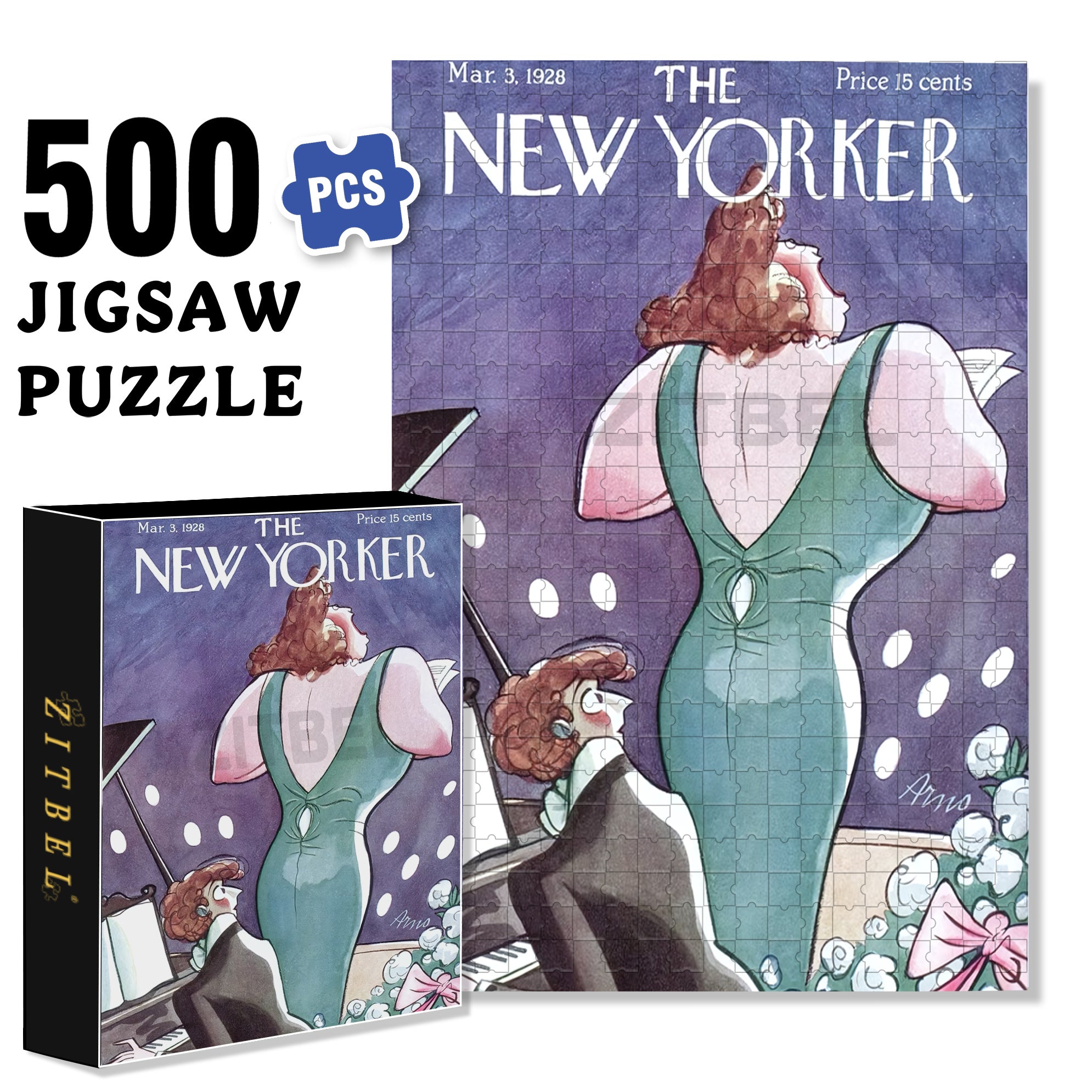Soprano 500pcs/1000pcs Jigsaw Puzzle, Scratch-Resistant, Interactive Family Game & Brain-Boosting DIY Decor, Perfect for Halloween, Christmas & New Year Gifts, Family Puzzle Game