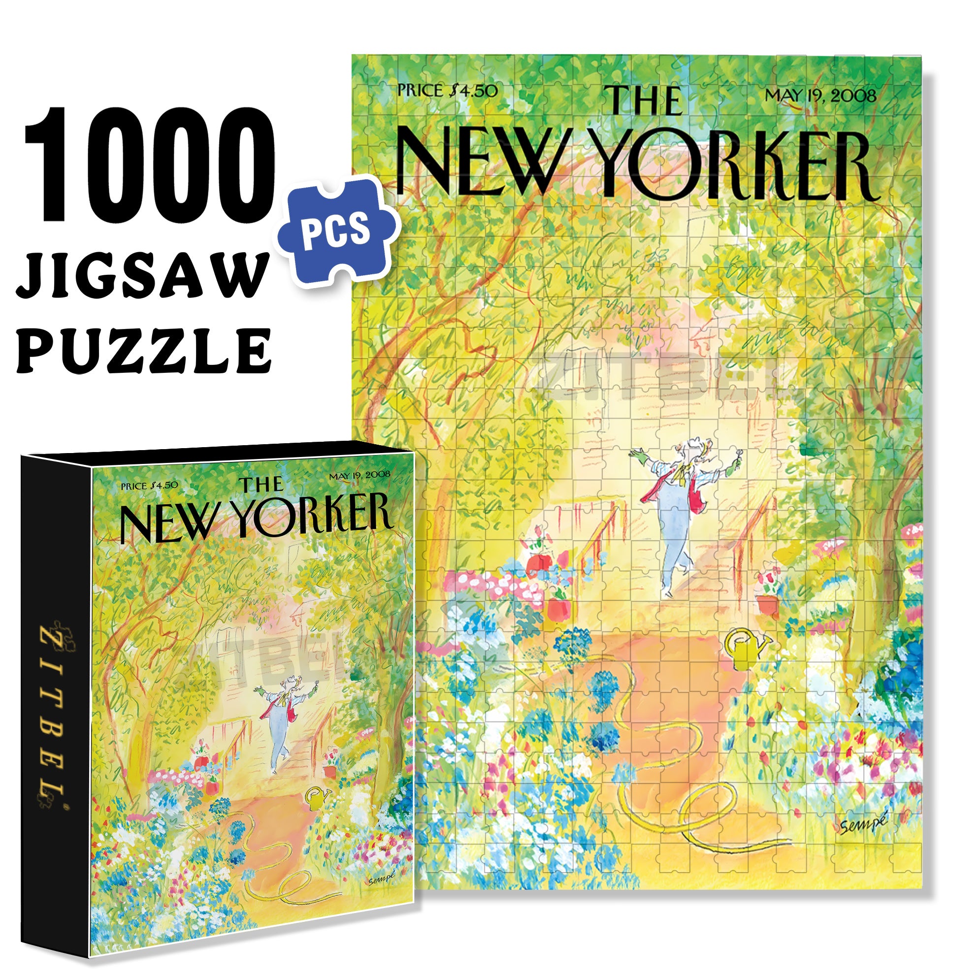 Springtime 2008 500pcs/1000pcs Jigsaw Puzzle, Scratch-Resistant, Interactive Family Game & Brain-Boosting DIY Decor, Perfect for Halloween, Christmas & New Year Gifts, Family Puzzle Game