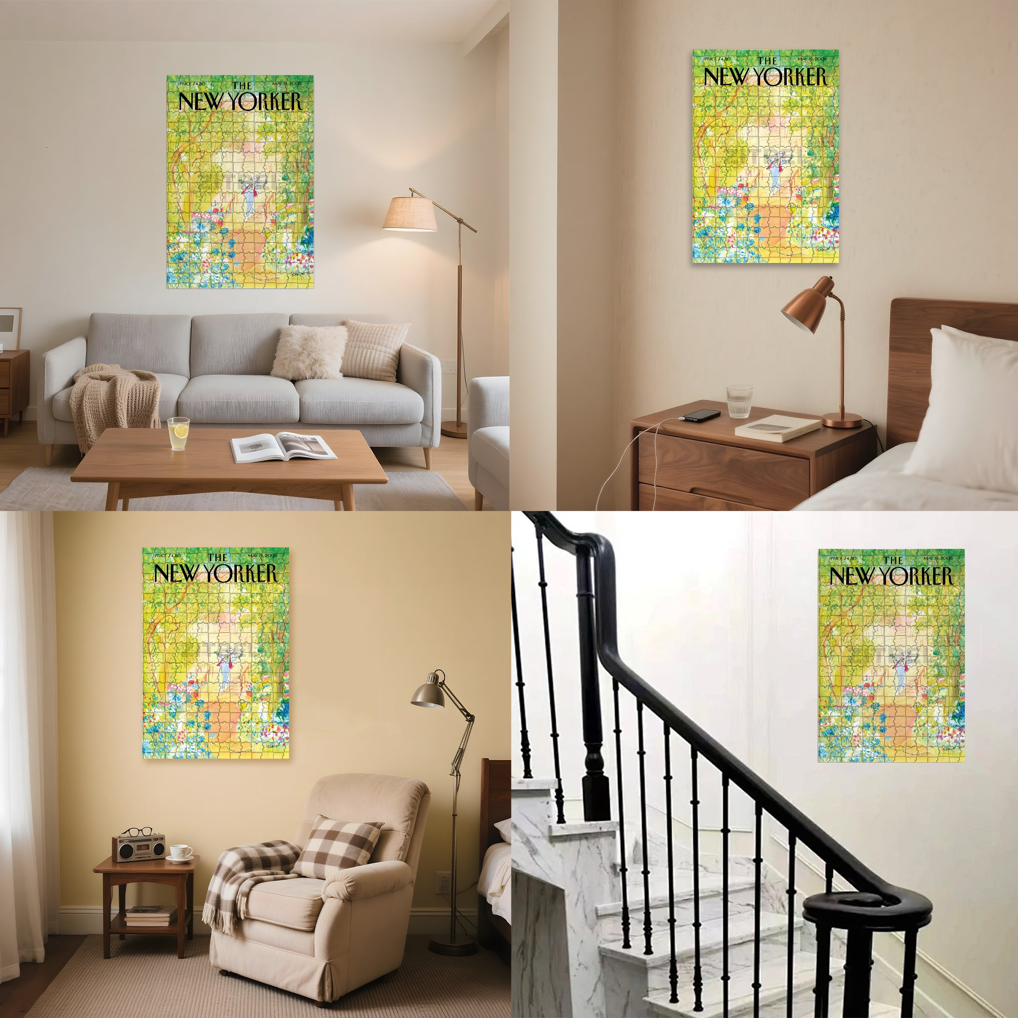 Springtime 2008 500pcs/1000pcs Jigsaw Puzzle, Scratch-Resistant, Interactive Family Game & Brain-Boosting DIY Decor, Perfect for Halloween, Christmas & New Year Gifts, Family Puzzle Game