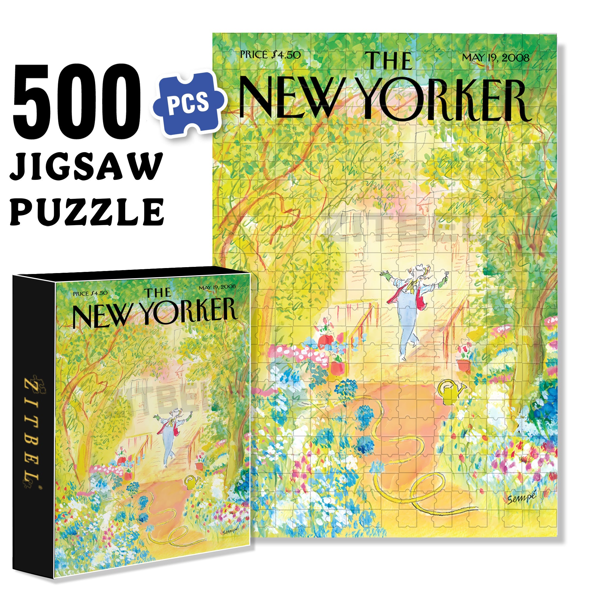 Springtime 2008 500pcs/1000pcs Jigsaw Puzzle, Scratch-Resistant, Interactive Family Game & Brain-Boosting DIY Decor, Perfect for Halloween, Christmas & New Year Gifts, Family Puzzle Game