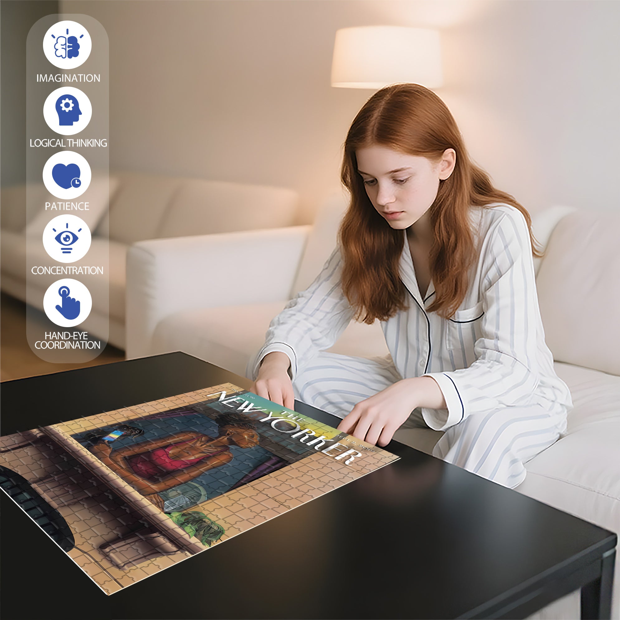 Stealing Puppy 500pcs/1000pcs Jigsaw Puzzle, Scratch-Resistant, Interactive Family Game & Brain-Boosting DIY Decor, Perfect for Halloween, Christmas & New Year Gifts, Family Puzzle Game