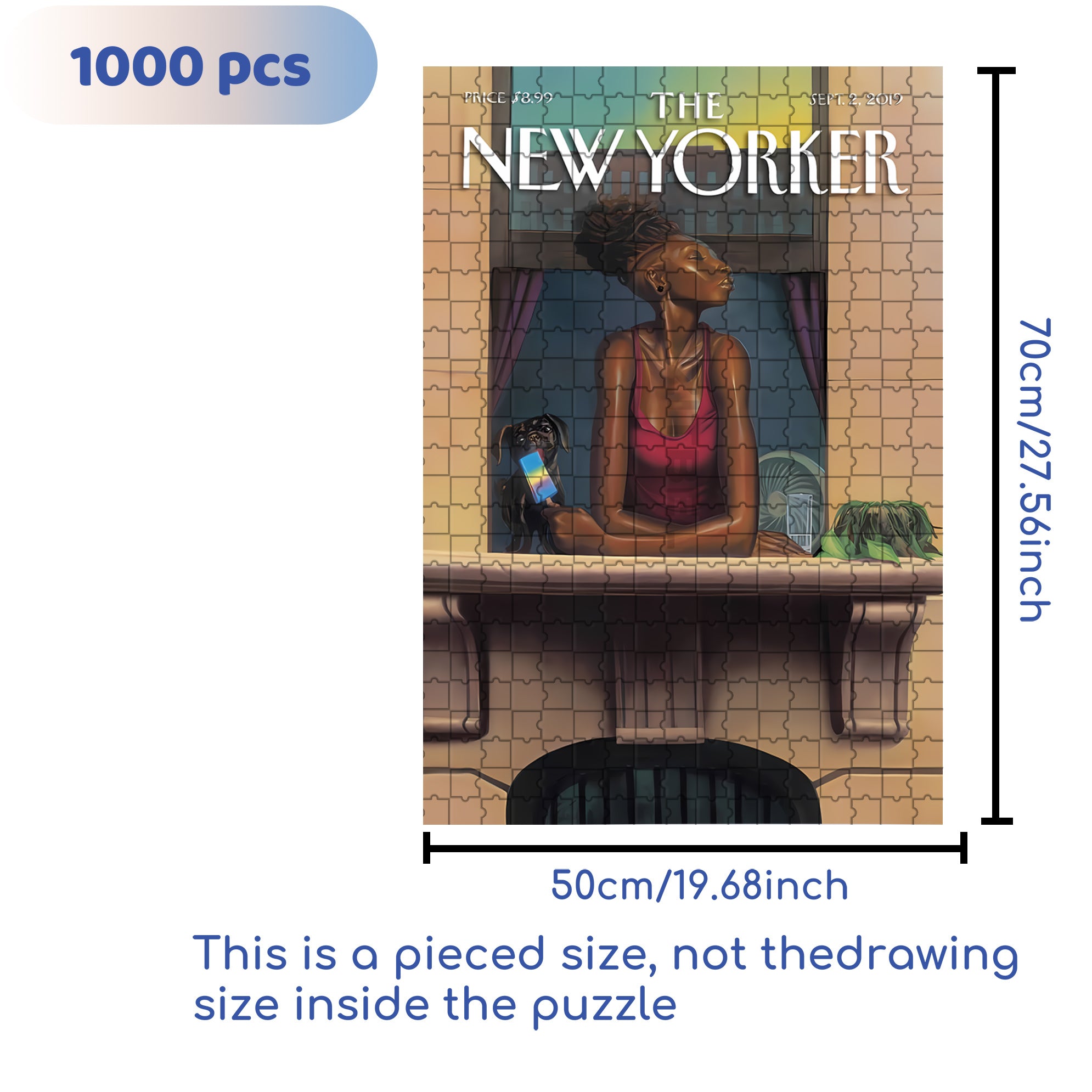 Stealing Puppy 500pcs/1000pcs Jigsaw Puzzle, Scratch-Resistant, Interactive Family Game & Brain-Boosting DIY Decor, Perfect for Halloween, Christmas & New Year Gifts, Family Puzzle Game