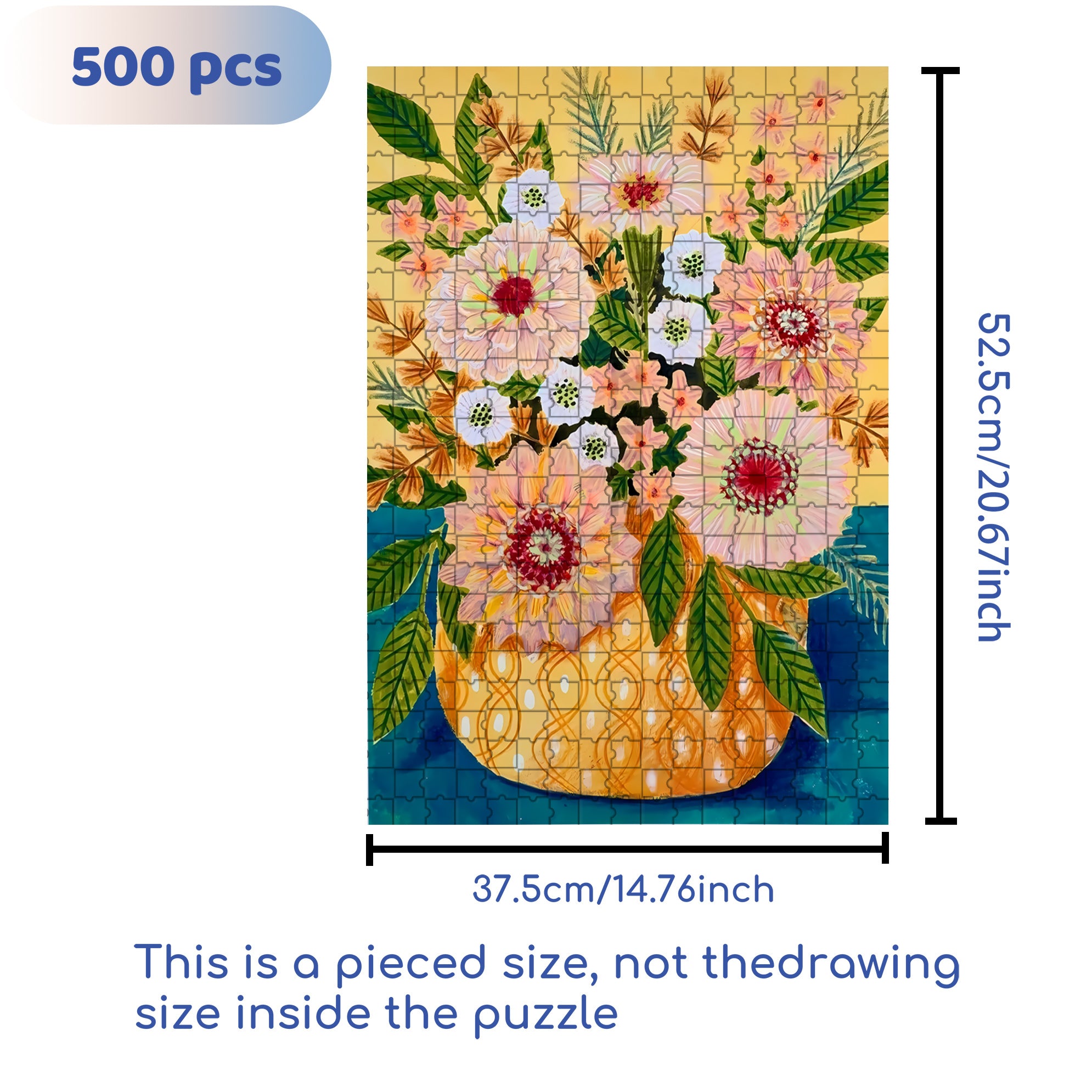 Still Life Sketch 500pcs/1000pcs Jigsaw Puzzle, Scratch-Resistant, Interactive Family Game & Brain-Boosting DIY Decor, Perfect for Halloween, Christmas & New Year Gifts, Family Puzzle Game