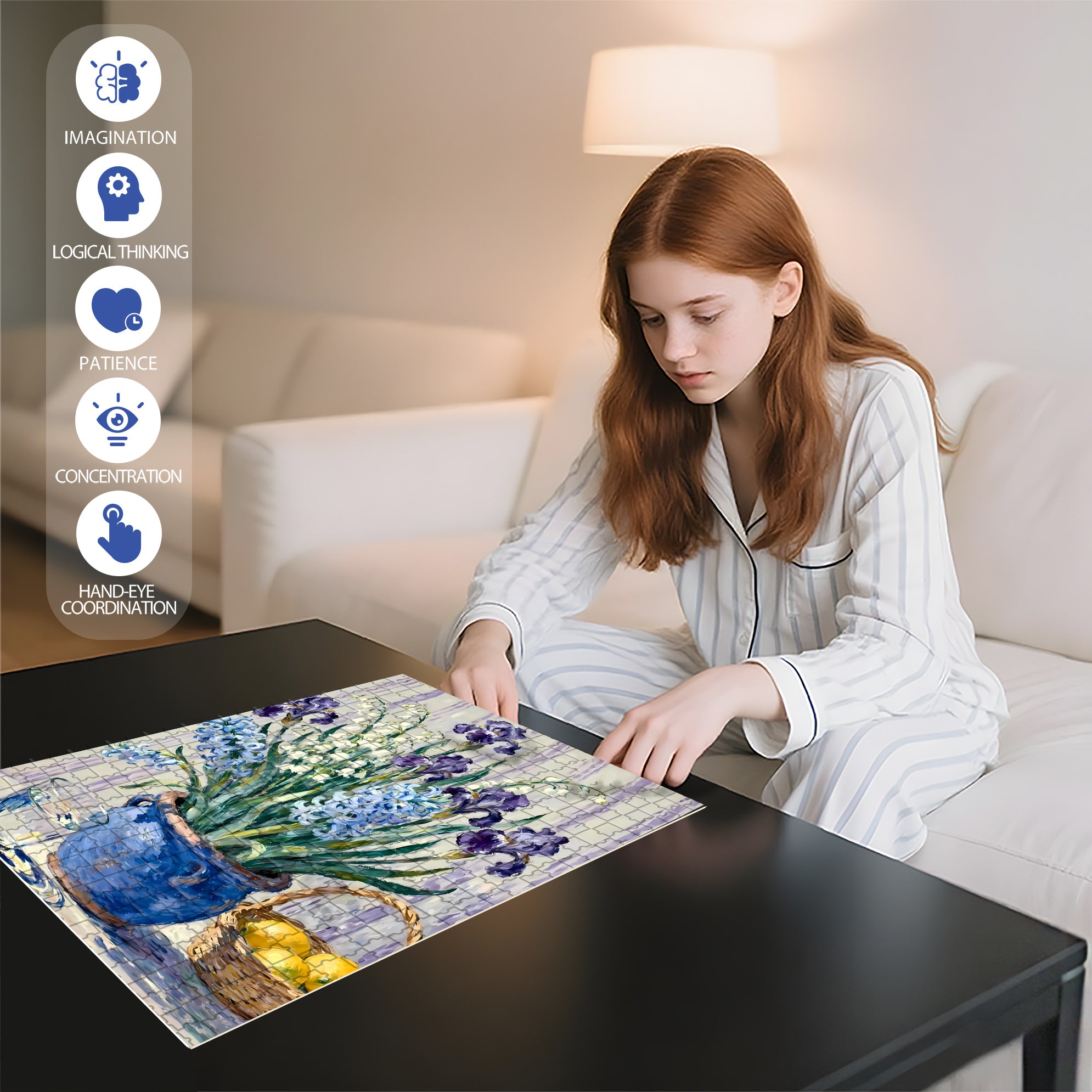 Summer Sketch 2 500pcs/1000pcs Jigsaw Puzzle, Scratch-Resistant, Interactive Family Game & Brain-Boosting DIY Decor, Perfect for Halloween, Christmas & New Year Gifts, Family Puzzle Game
