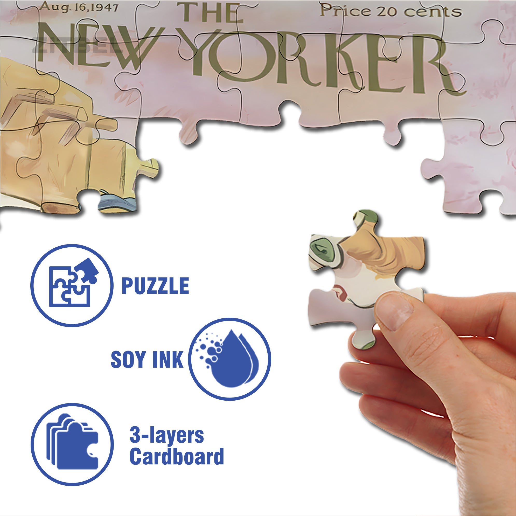 Tourists 500pcs/1000pcs Jigsaw Puzzle, Scratch-Resistant, Interactive Family Game & Brain-Boosting DIY Decor, Perfect for Halloween, Christmas & New Year Gifts, Family Puzzle Game