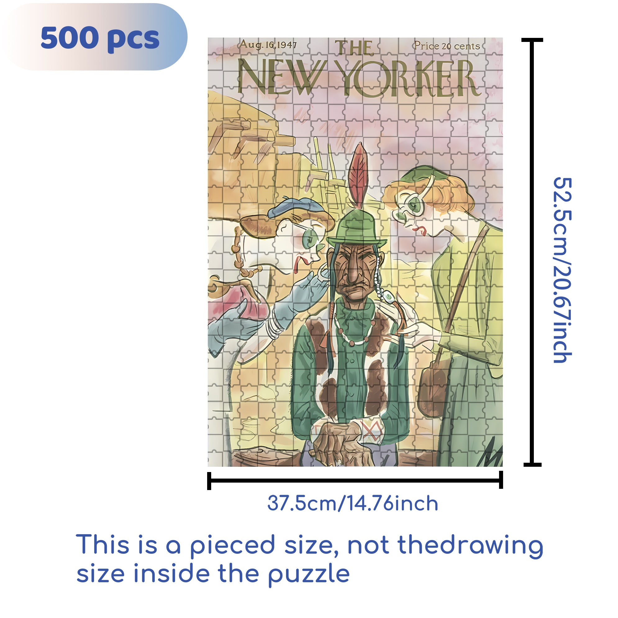 Tourists 500pcs/1000pcs Jigsaw Puzzle, Scratch-Resistant, Interactive Family Game & Brain-Boosting DIY Decor, Perfect for Halloween, Christmas & New Year Gifts, Family Puzzle Game