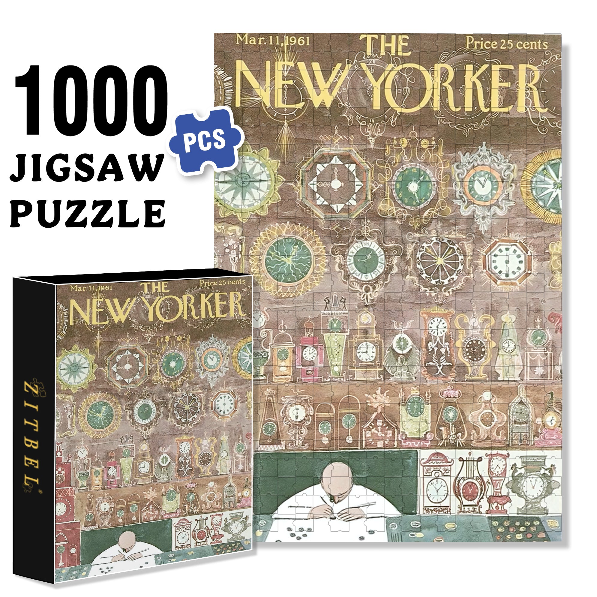 Watch Repair 500pcs/1000pcs Jigsaw Puzzle, Scratch-Resistant, Interactive Family Game & Brain-Boosting DIY Decor, Perfect for Halloween, Christmas & New Year Gifts, Family Puzzle Game