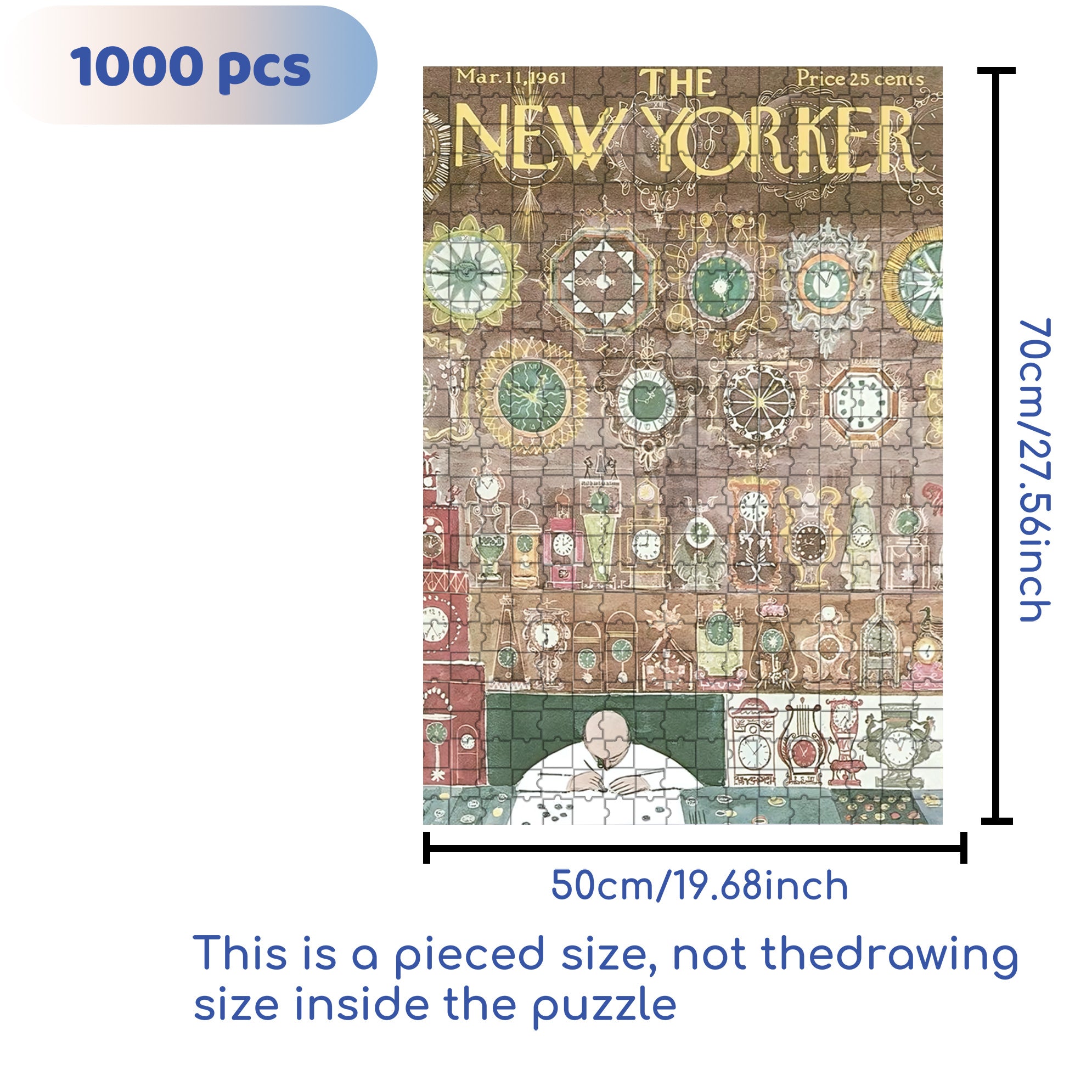 Watch Repair 500pcs/1000pcs Jigsaw Puzzle, Scratch-Resistant, Interactive Family Game & Brain-Boosting DIY Decor, Perfect for Halloween, Christmas & New Year Gifts, Family Puzzle Game