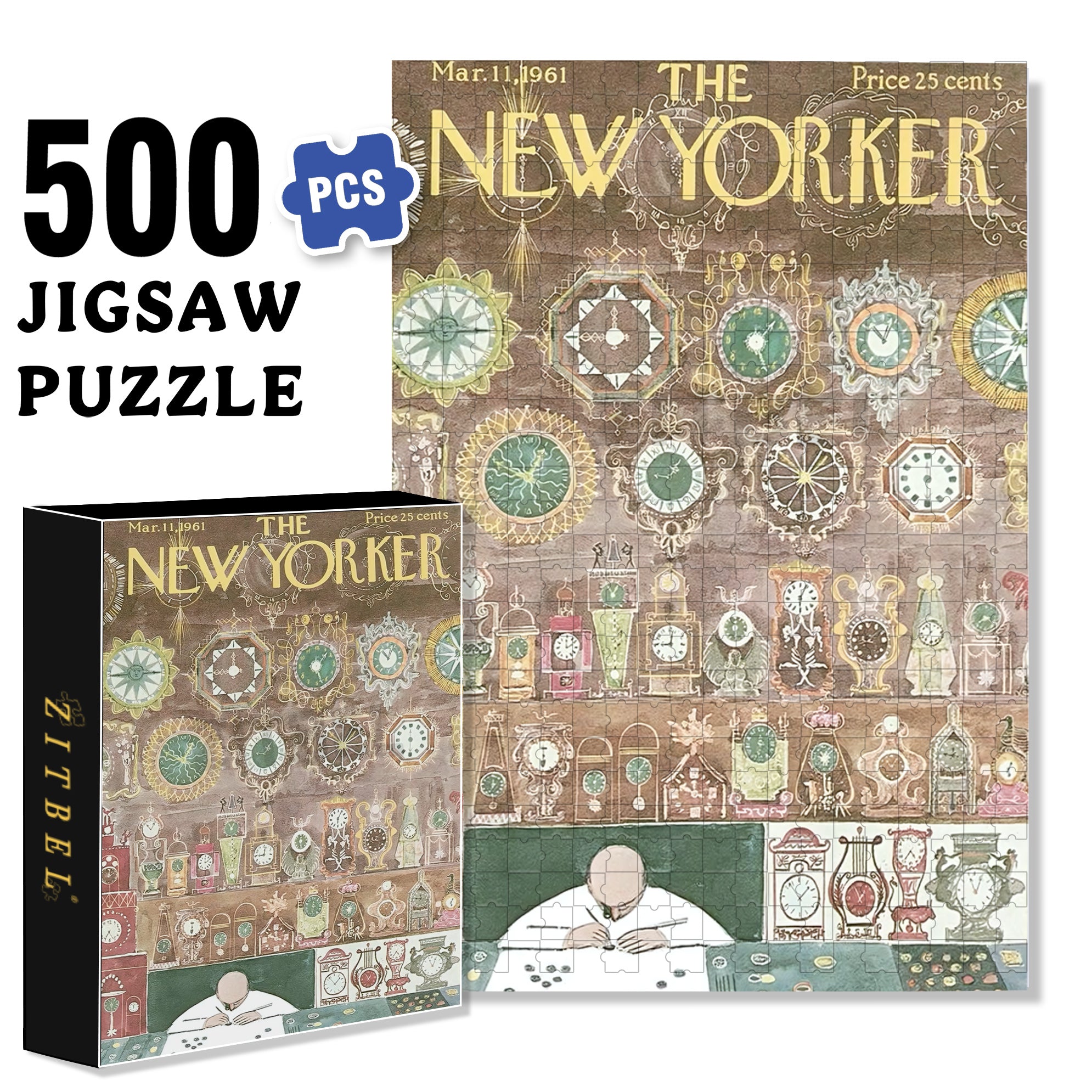 Watch Repair 500pcs/1000pcs Jigsaw Puzzle, Scratch-Resistant, Interactive Family Game & Brain-Boosting DIY Decor, Perfect for Halloween, Christmas & New Year Gifts, Family Puzzle Game