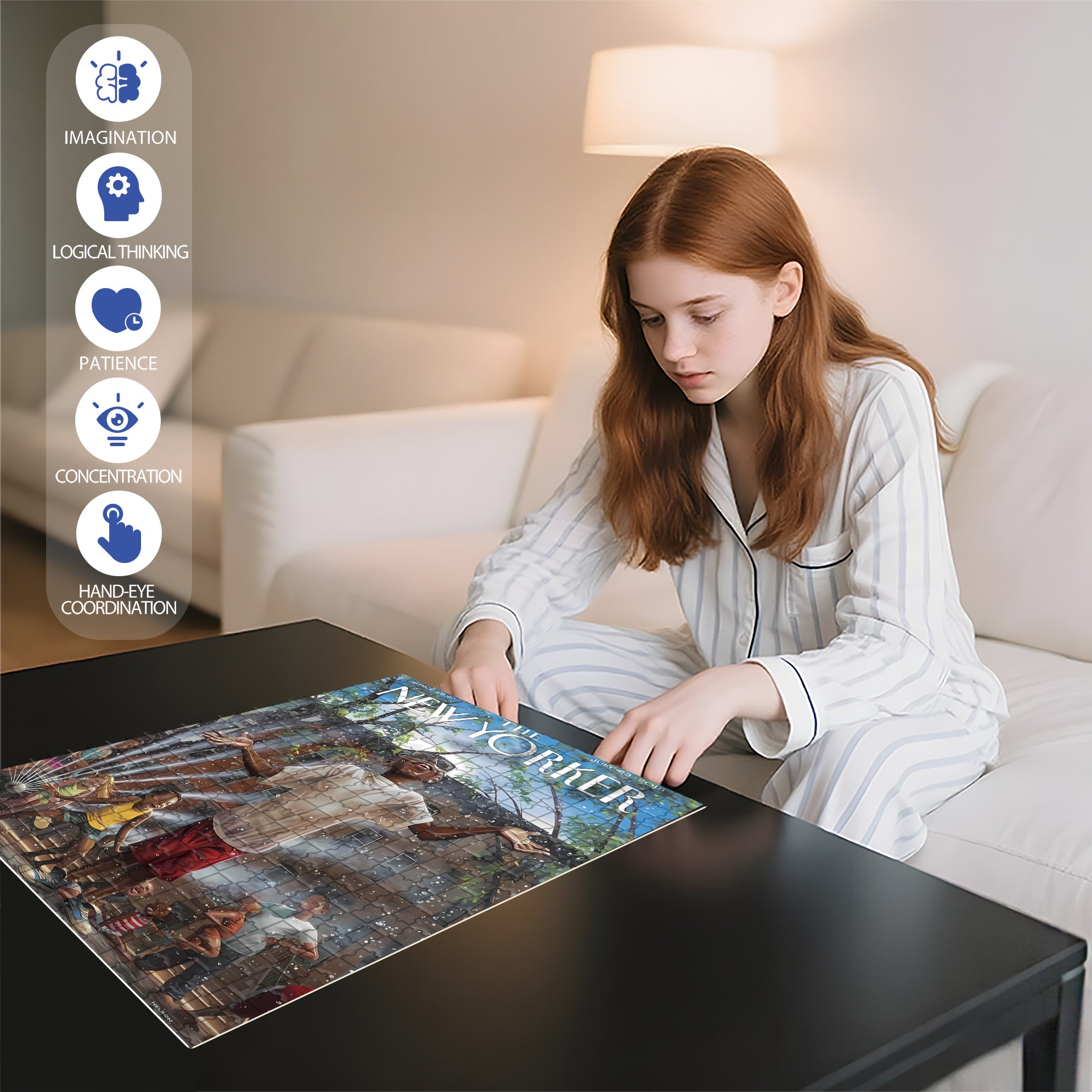 Water Fight 500pcs/1000pcs Jigsaw Puzzle, Scratch-Resistant, Interactive Family Game & Brain-Boosting DIY Decor, Perfect for Halloween, Christmas & New Year Gifts, Family Puzzle Game