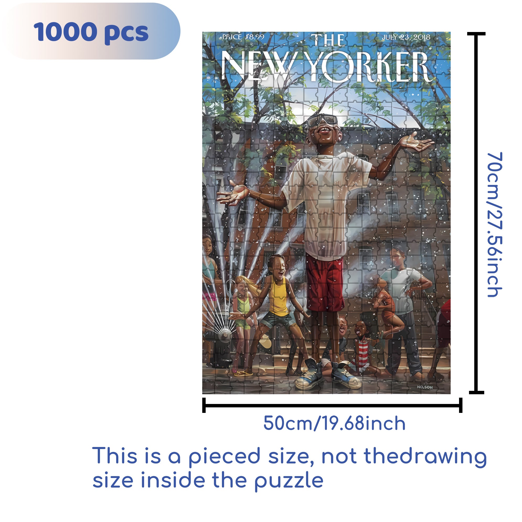 Water Fight 500pcs/1000pcs Jigsaw Puzzle, Scratch-Resistant, Interactive Family Game & Brain-Boosting DIY Decor, Perfect for Halloween, Christmas & New Year Gifts, Family Puzzle Game