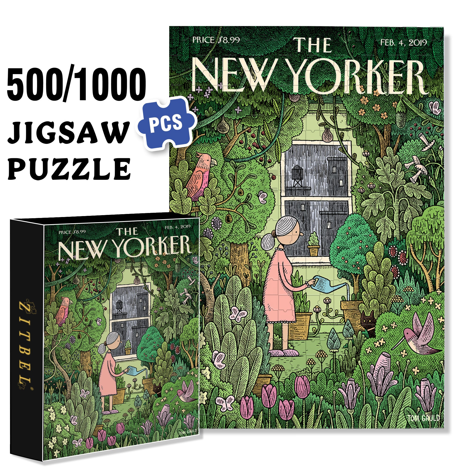 Winter Garden 500pcs/1000pcs Jigsaw Puzzle, Scratch-Resistant, Interactive Family Game & Brain-Boosting DIY Decor, Perfect for Halloween, Christmas & New Year Gifts, Family Puzzle Game