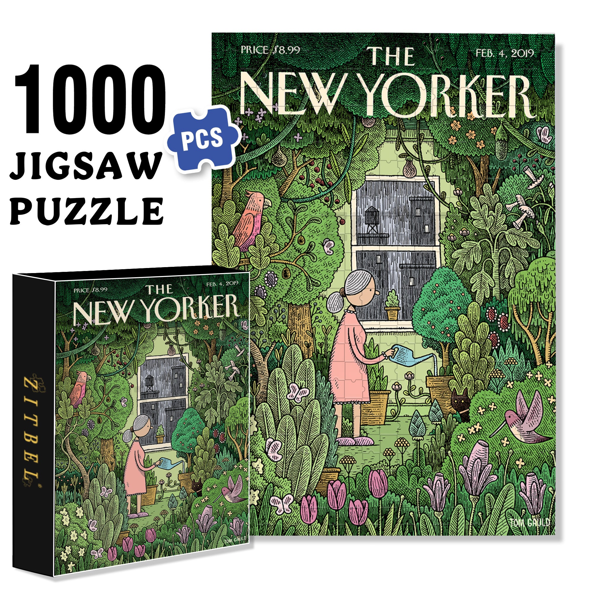 Winter Garden 500pcs/1000pcs Jigsaw Puzzle, Scratch-Resistant, Interactive Family Game & Brain-Boosting DIY Decor, Perfect for Halloween, Christmas & New Year Gifts, Family Puzzle Game