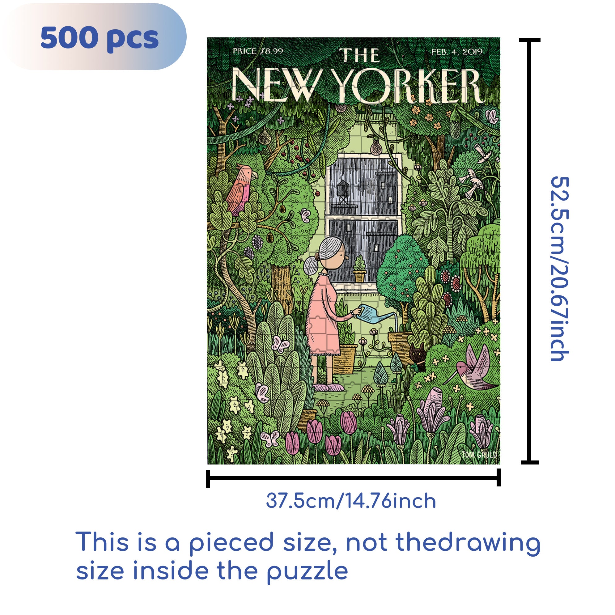 Winter Garden 500pcs/1000pcs Jigsaw Puzzle, Scratch-Resistant, Interactive Family Game & Brain-Boosting DIY Decor, Perfect for Halloween, Christmas & New Year Gifts, Family Puzzle Game