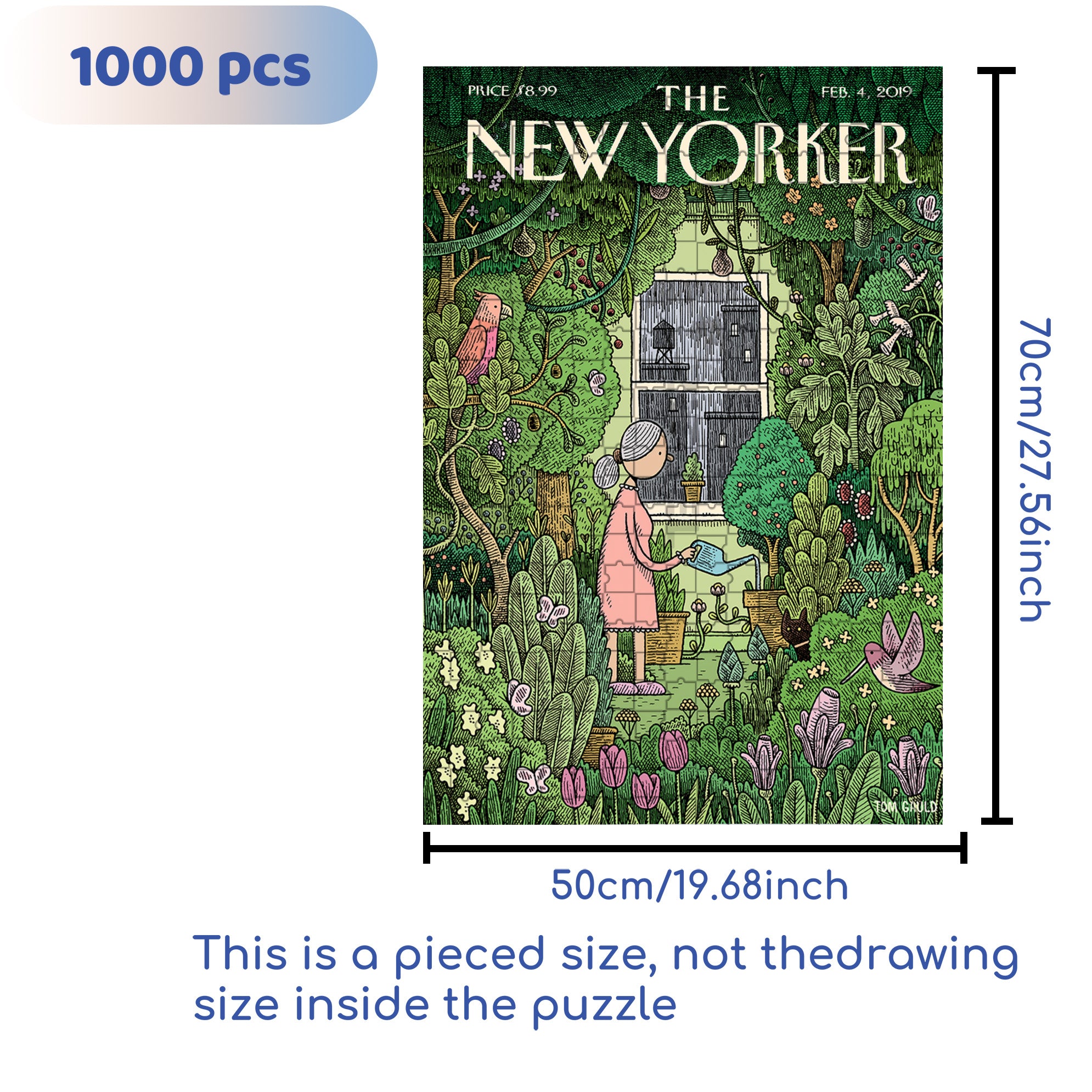 Winter Garden 500pcs/1000pcs Jigsaw Puzzle, Scratch-Resistant, Interactive Family Game & Brain-Boosting DIY Decor, Perfect for Halloween, Christmas & New Year Gifts, Family Puzzle Game