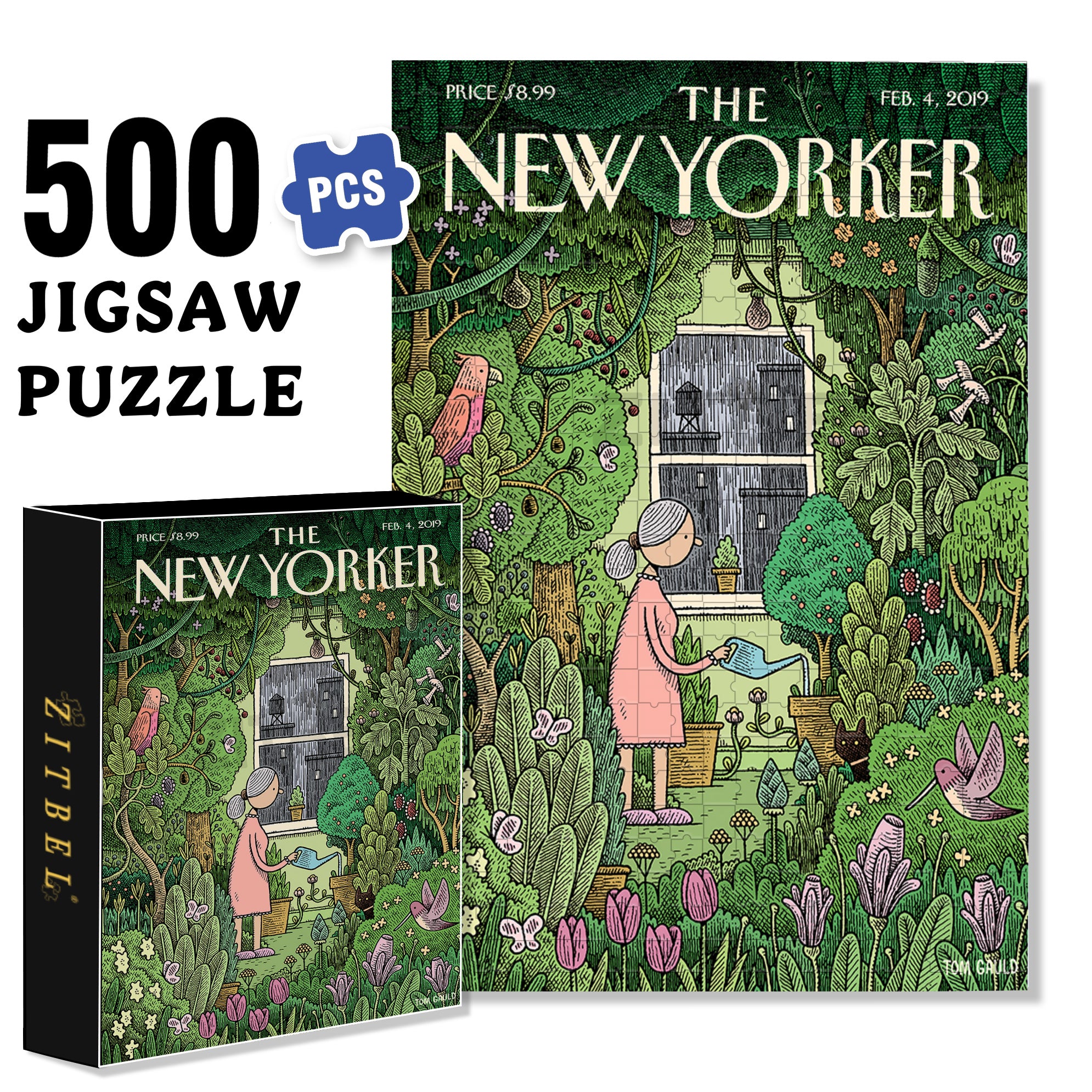 Winter Garden 500pcs/1000pcs Jigsaw Puzzle, Scratch-Resistant, Interactive Family Game & Brain-Boosting DIY Decor, Perfect for Halloween, Christmas & New Year Gifts, Family Puzzle Game