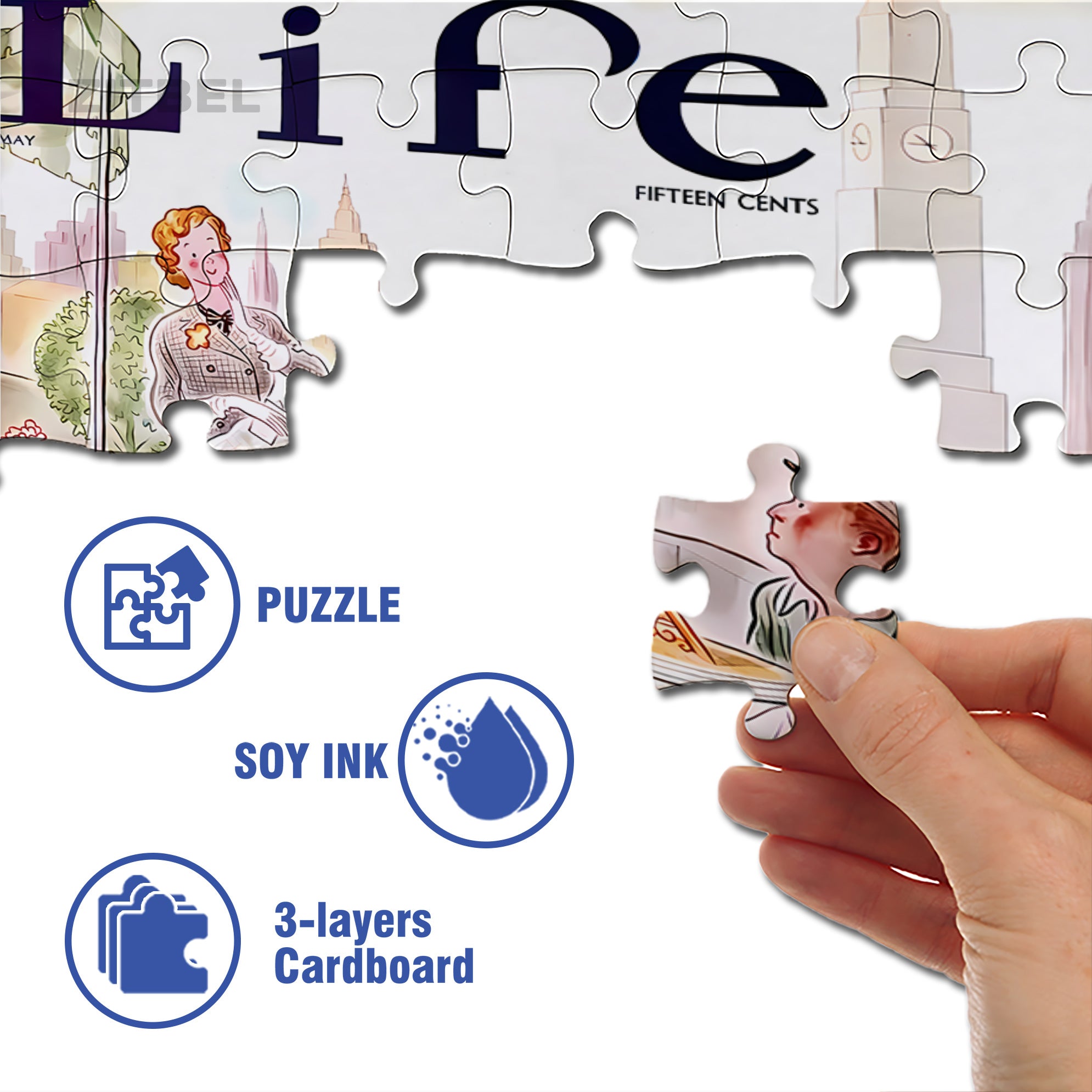 Dam Charming City 500pcs/1000pcs Jigsaw Puzzle, Scratch-Resistant, Interactive Family Game & Brain-Boosting DIY Decor, Perfect for Halloween, Christmas & New Year Gifts, Family Puzzle Game