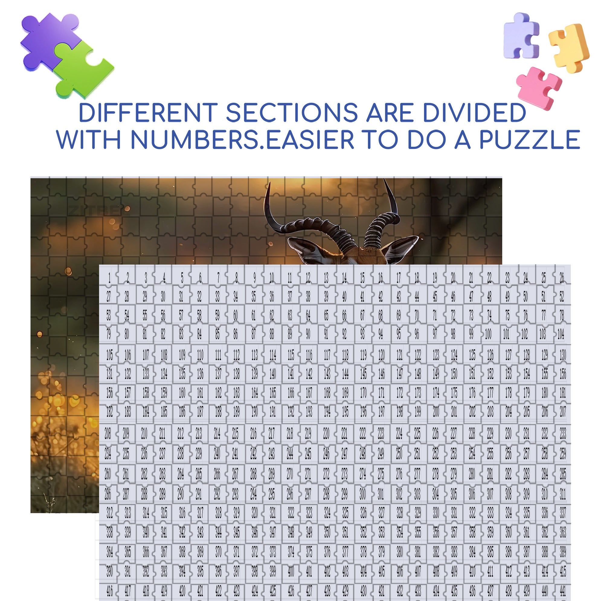 Adjust Position 500pcs/1000pcs Jigsaw Puzzle, Scratch-Resistant, Interactive Family Game & Brain-Boosting DIY Decor, Perfect for Halloween, Christmas & New Year Gifts, Family Puzzle Game