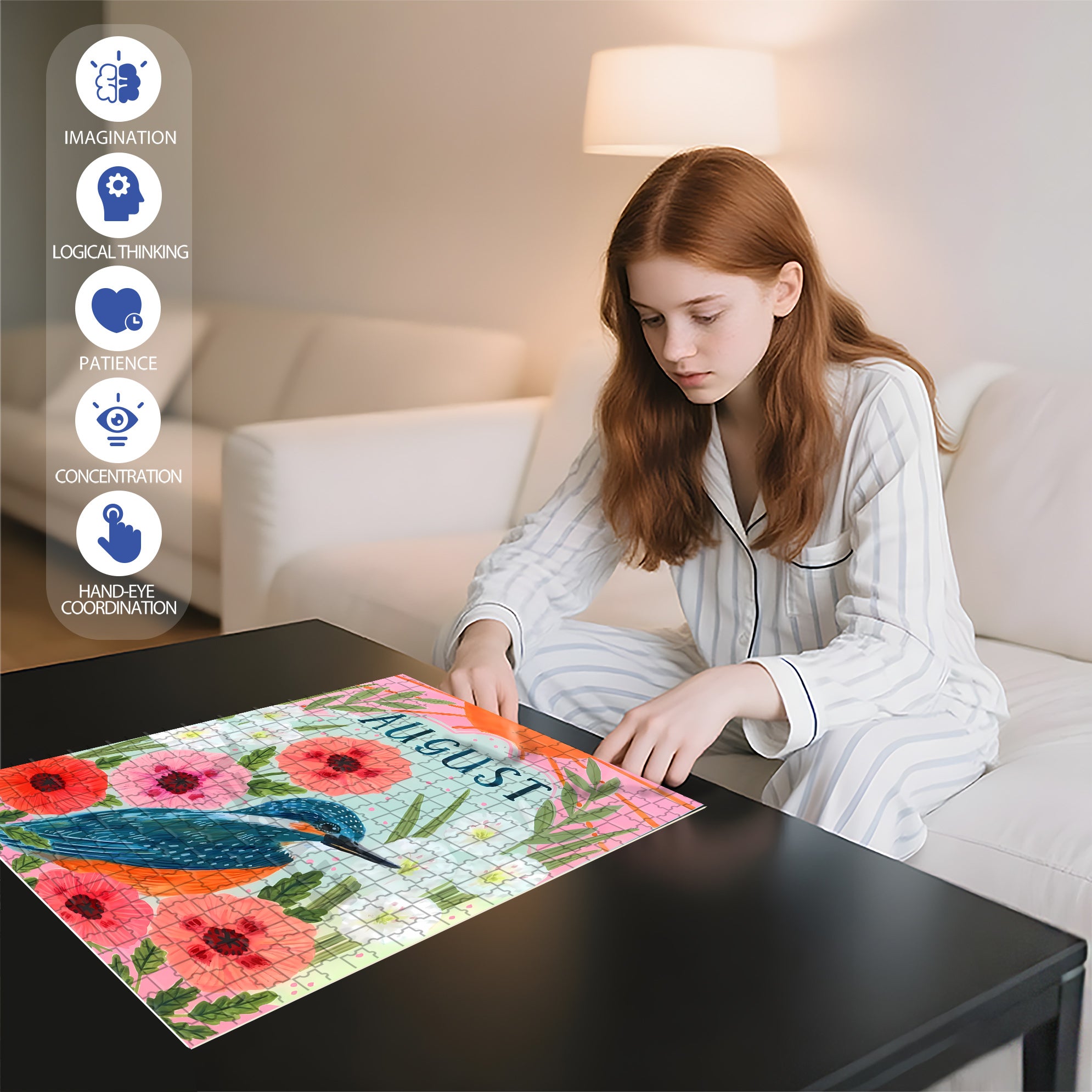Antelope 500pcs/1000pcs Jigsaw Puzzle, Scratch-Resistant, Interactive Family Game & Brain-Boosting DIY Decor, Perfect for Halloween, Christmas & New Year Gifts, Family Puzzle Game