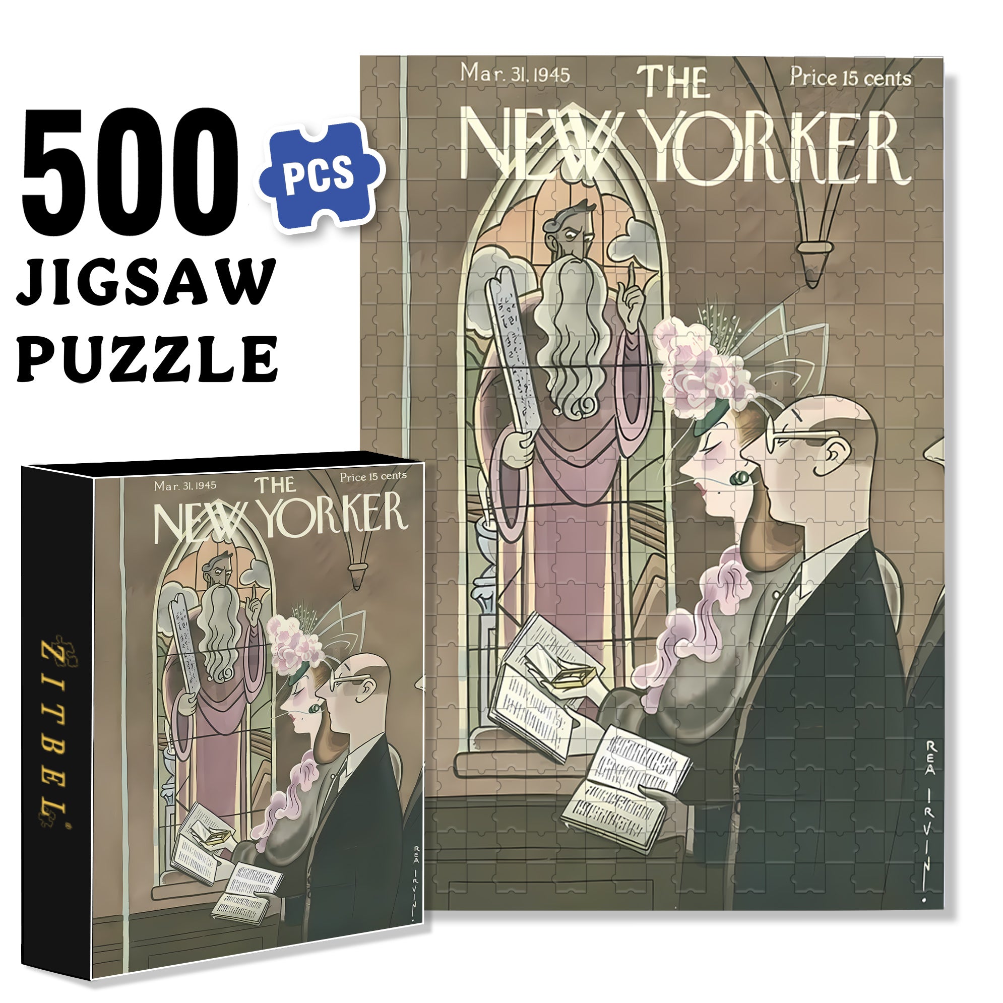August 500pcs/1000pcs Jigsaw Puzzle, Scratch-Resistant, Interactive Family Game & Brain-Boosting DIY Decor, Perfect for Halloween, Christmas & New Year Gifts, Family Puzzle Game