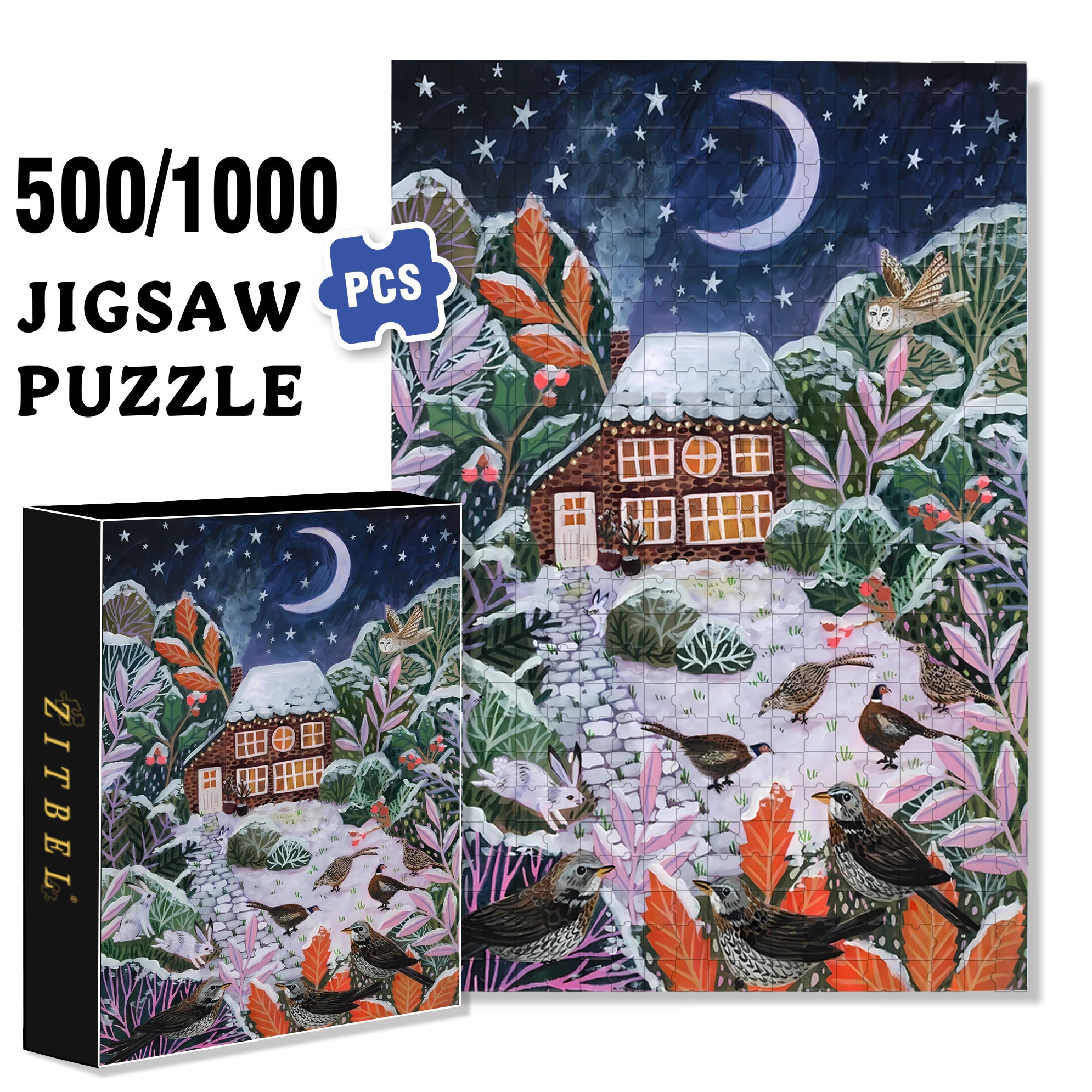 Be More Serious 500pcs/1000pcs Jigsaw Puzzle, Scratch-Resistant, Interactive Family Game & Brain-Boosting DIY Decor, Perfect for Halloween, Christmas & New Year Gifts, Family Puzzle Game